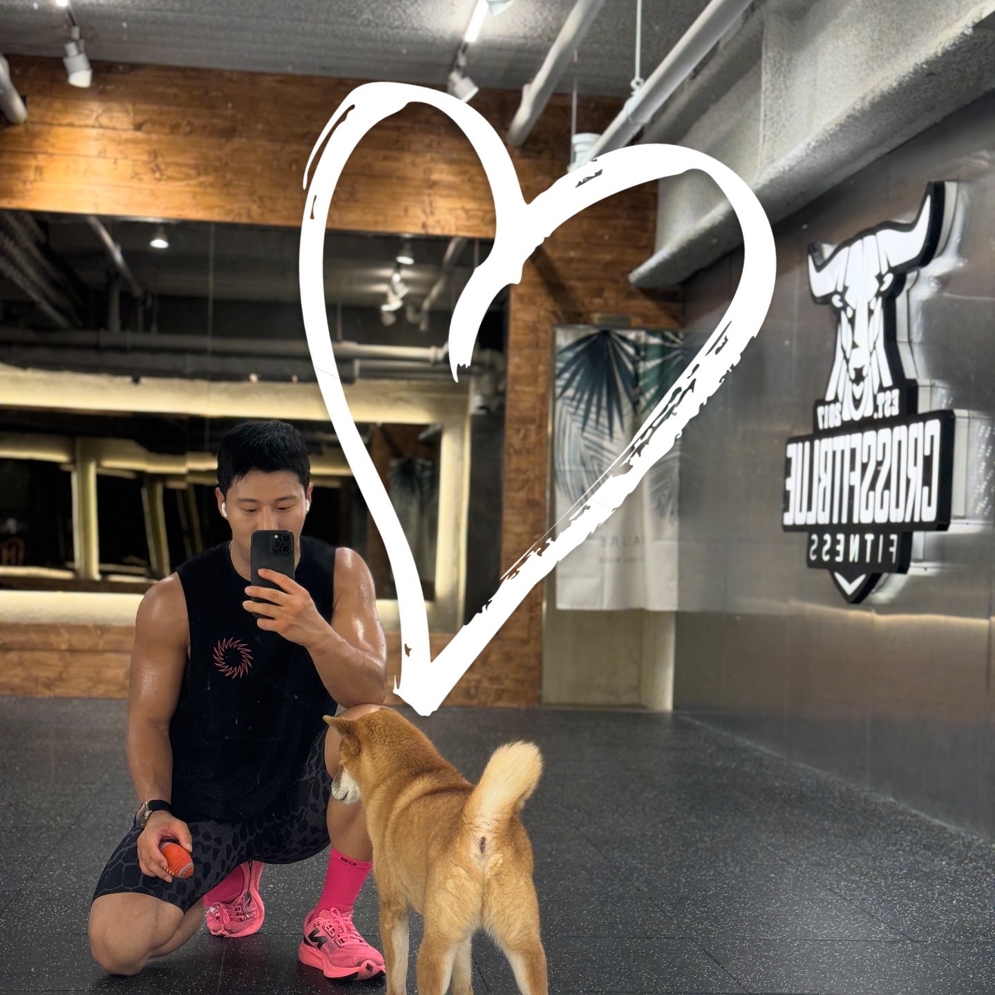 UVU Training Club Cut Off Black Pink, UVU Berlin 24 Half Tight Black Grey 착용 스타일