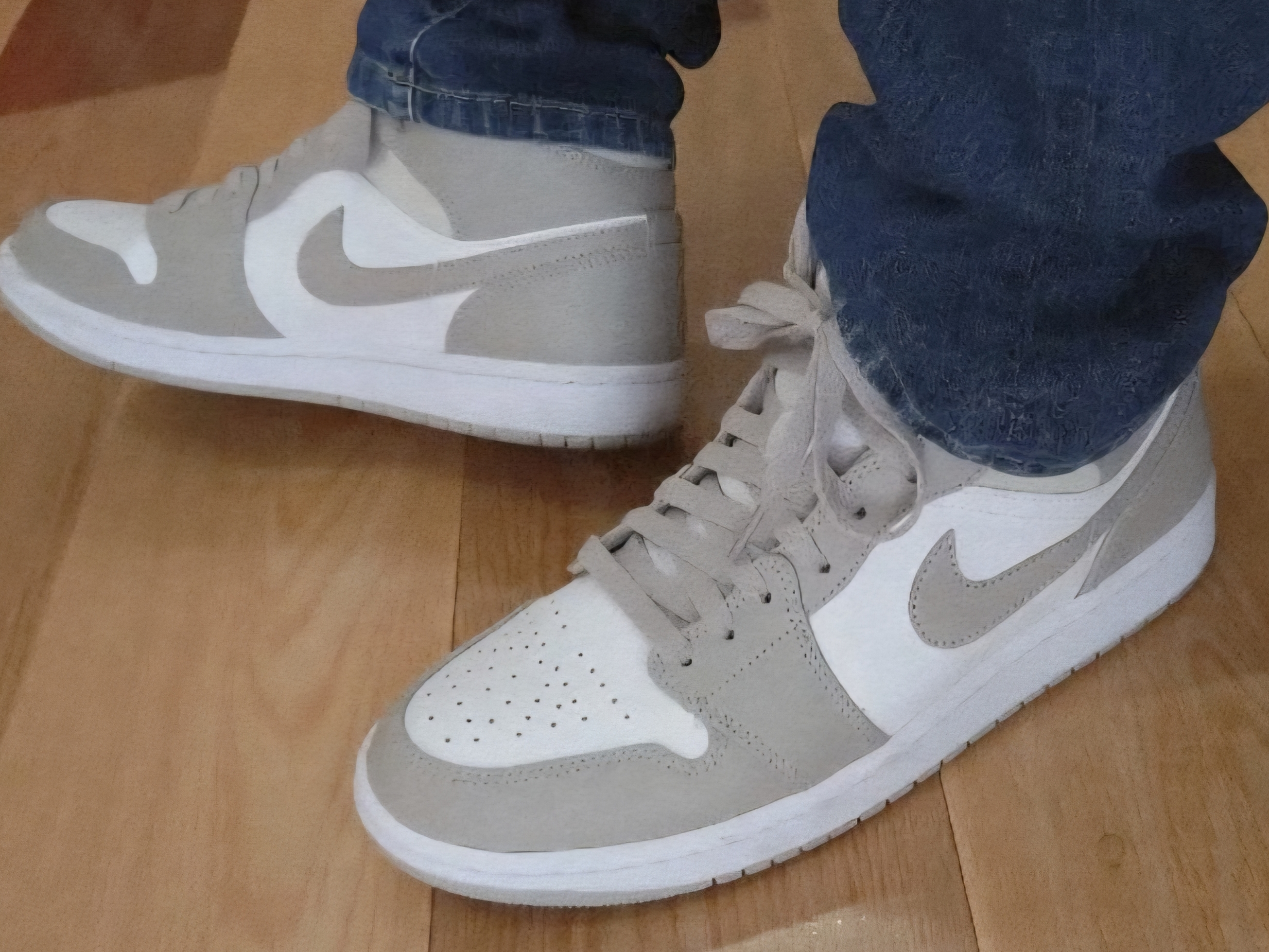 Jordan 1 Mid College Grey 착용 스타일
