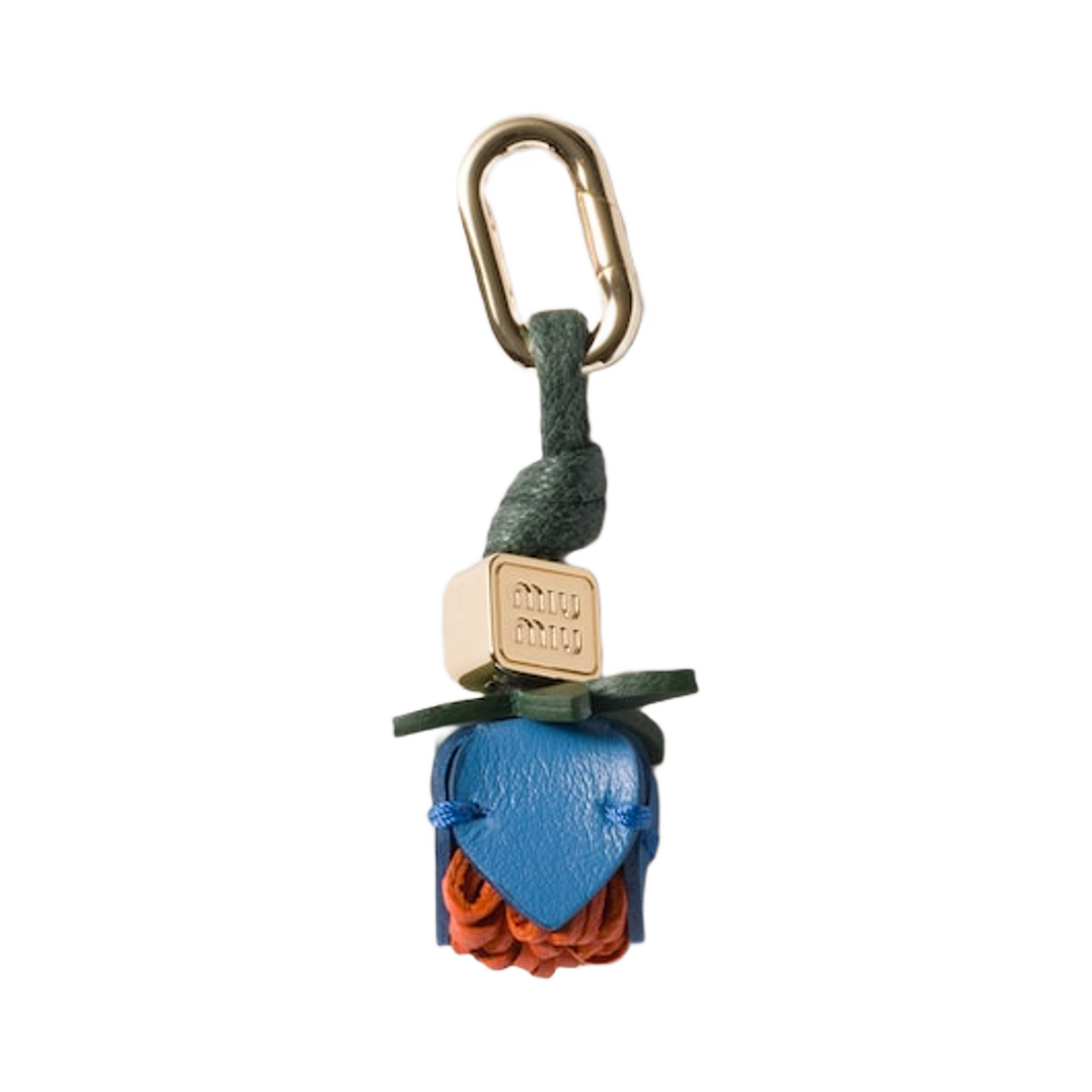 5ID010-2FLQ-F04QX Miu Miu Leather Micro Trick Light Blue Orange