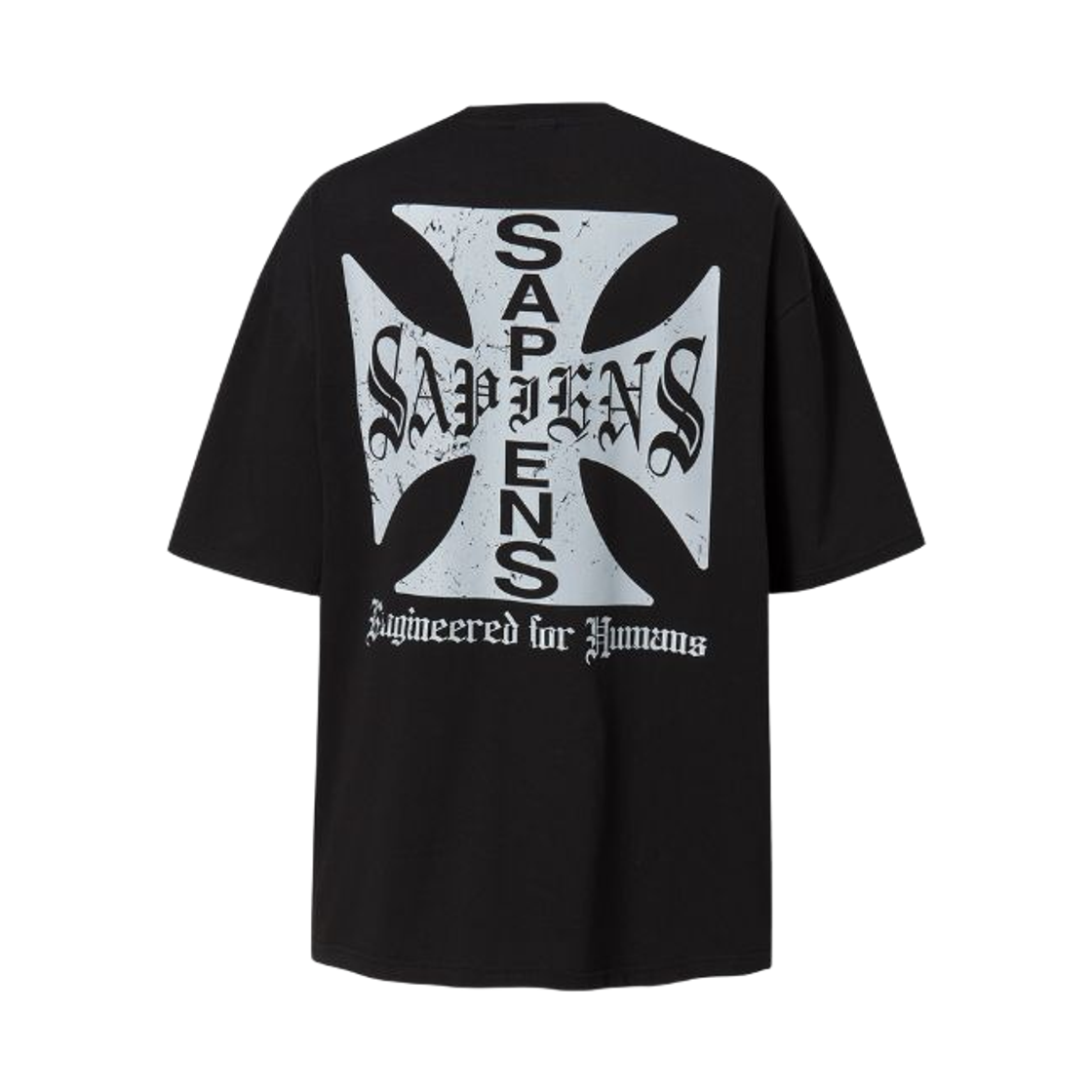 [KREAM 단독] 사피엔스 네오 사피엔스 오버핏 반팔티 블랙([KREAM 단독] Sapiens Neo Sapiens Over Fit Short Sleeves Black)