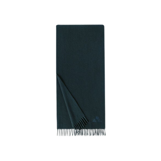 FAN4410-510V Loro Piana Piccola Unita Cashmere Muffler Emerald Noir