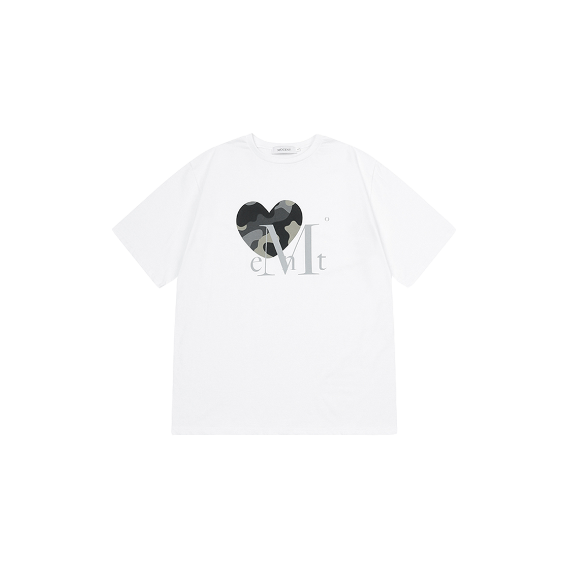 P00000YZ MUCENT Canyon Heart Camo Half T Unisex White Camo Gray