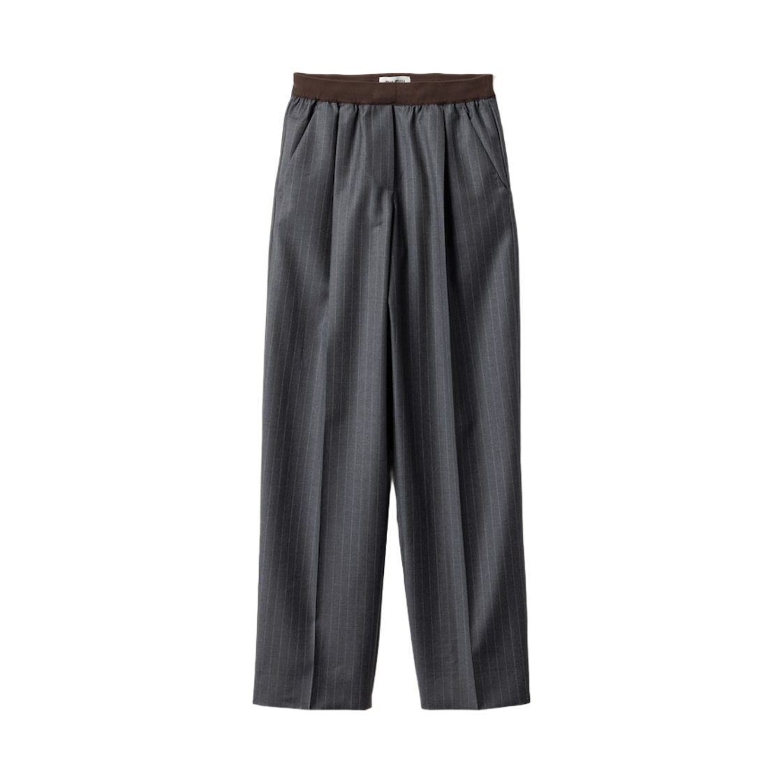 MP1925-174X-F0480 (W) Miu Miu Pinstripe Pants Slate Gray