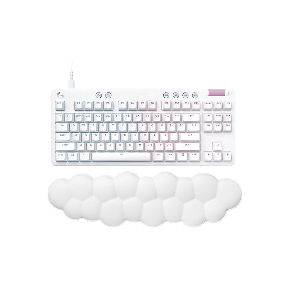 로지텍코리아 공식 G713 오로라 컬렉션 유선 게이밍 키보드 화이트, 갈축(Logitech G713 Aurora Collection Wired TKL Gaming Keyboard White, Tactile)