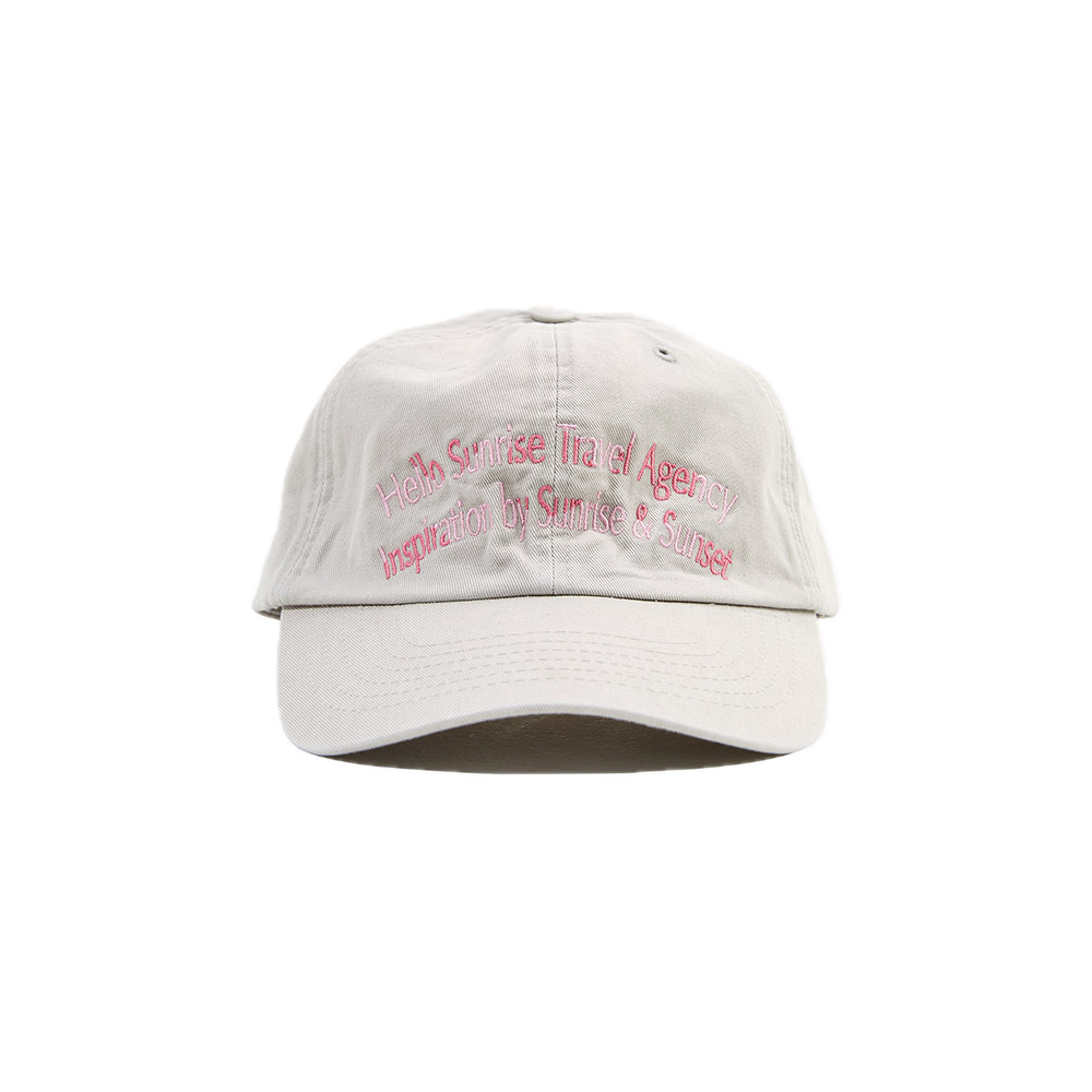 헬로선라이즈 닷 아치 로고 볼 캡 웜 그레이(Hello Sunrise Dot Arch Logo Ball Cap Warm Gray)