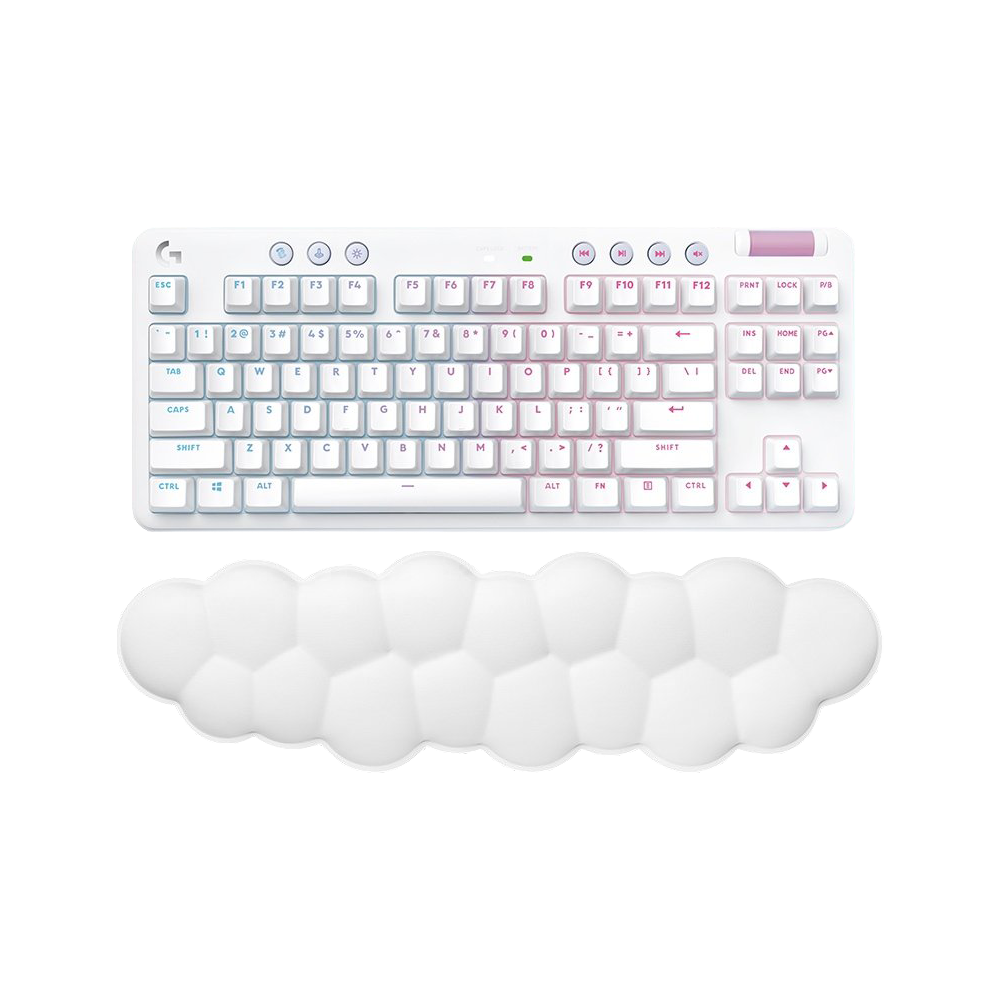 로지텍코리아 공식 G715 오로라 컬렉션 유선 게이밍 키보드 화이트, 갈축(Logitech G715 Aurora Collection Wired TKL Gaming Keyboard White, Tactile)