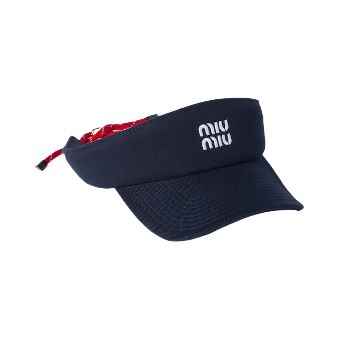 5HV027-2CR1-F059F (W) Miu Miu Denim Visor Blue Red