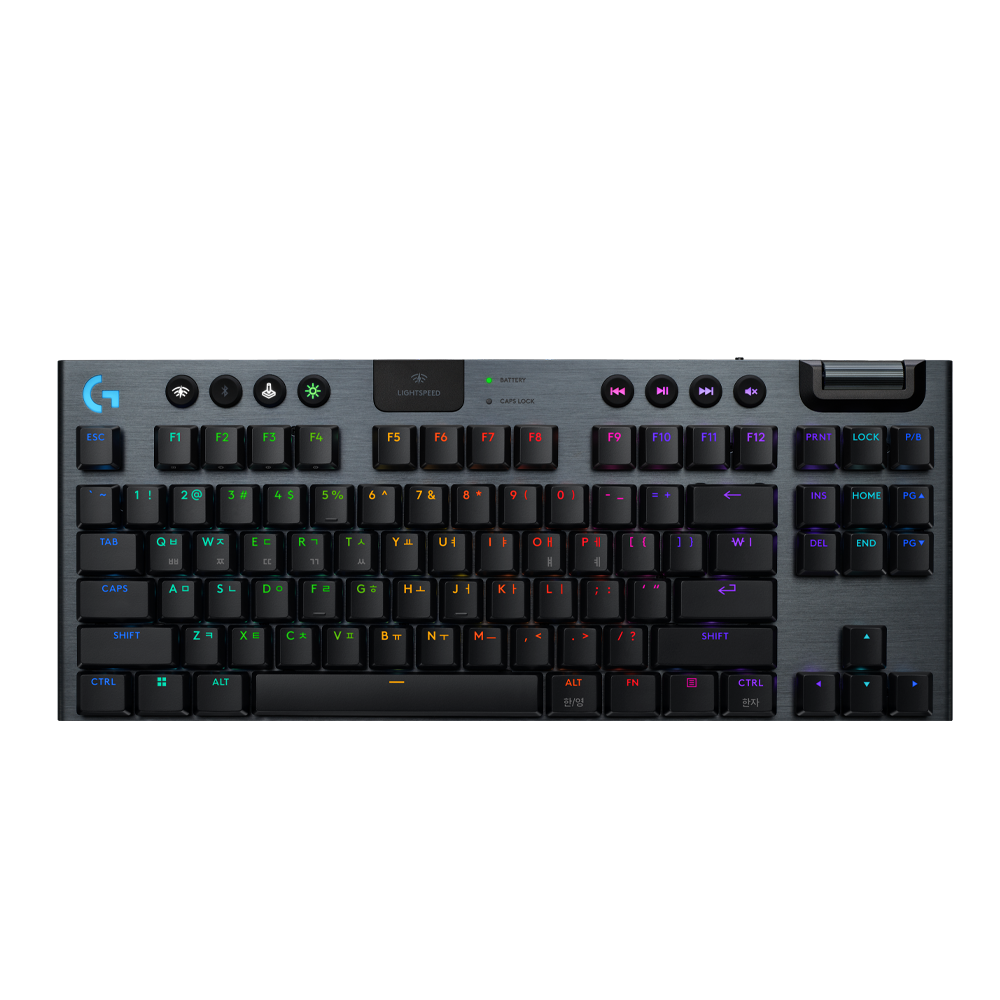 로지텍코리아 공식 G915 x LIGHTSPEED TKL 게이밍 키보드 블랙, 청축(Logitech G915XLIGHTSPEED TKL Wireless Gaming Keyboard Black, Clicky)
