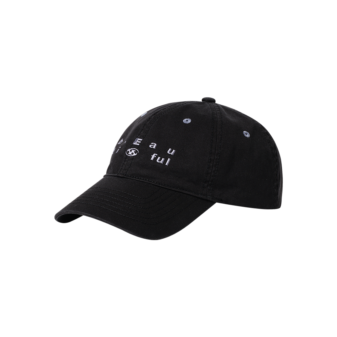 산산기어 X 뷰티풀 워시드 볼캡 블랙(Sansan Gear X b.E Washed Ball Cap Black)