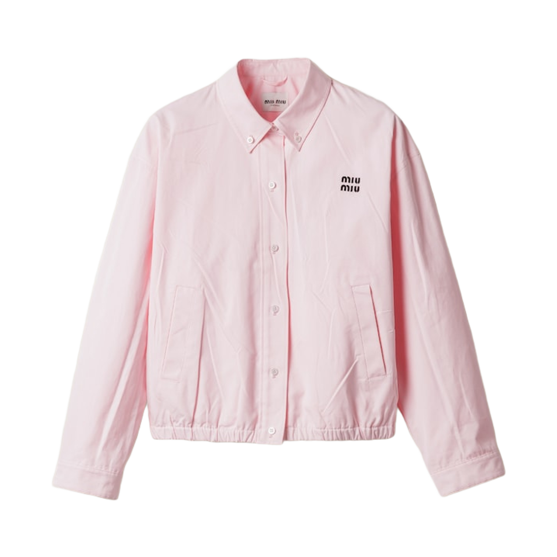 (W) 미우 미우 포플린 블루종 자켓 앨러배스터 핑크((W) Miu Miu Poplin Blouson Jacket Alabaster Pink)