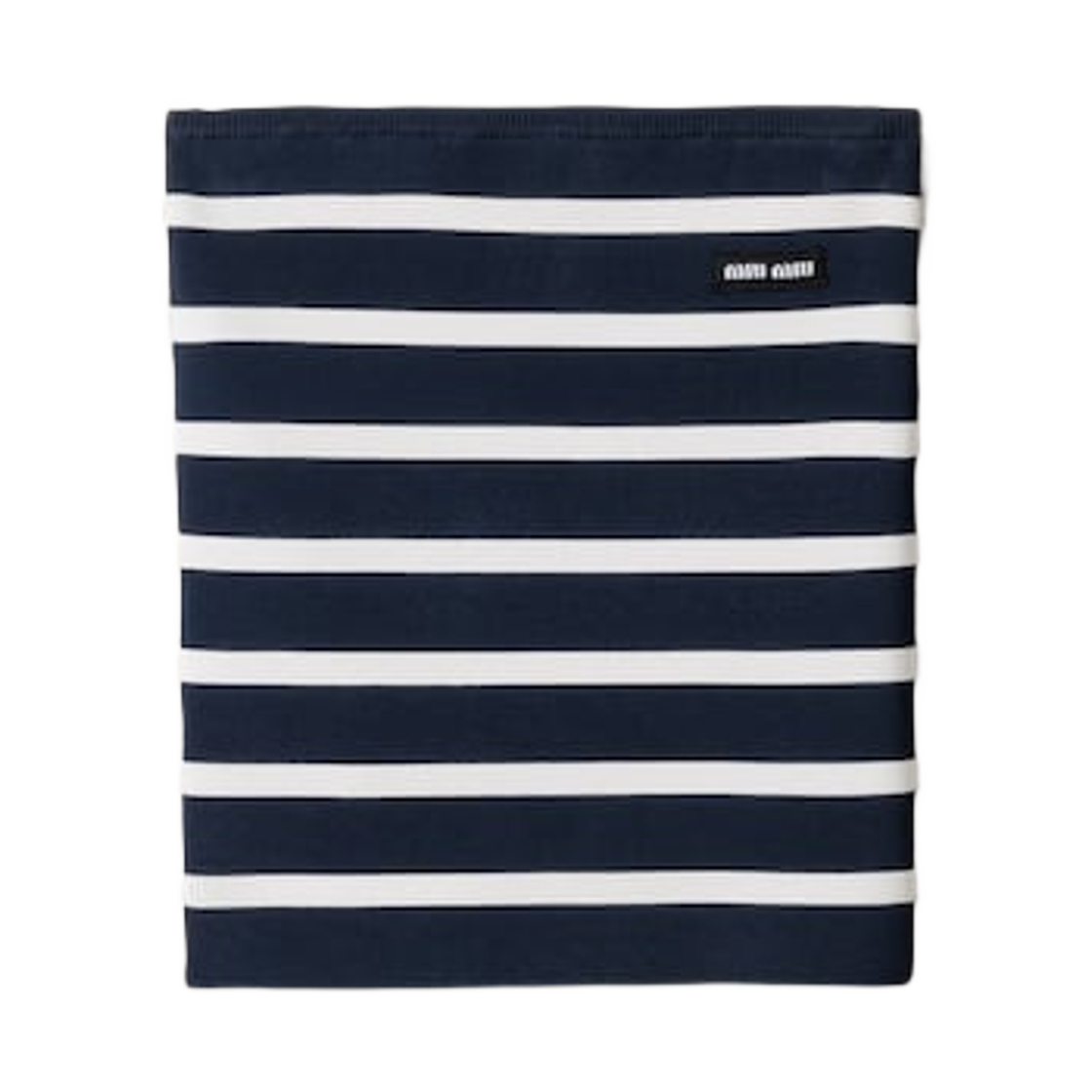 (W) 미우 미우 스트라이프 니트 튜브 탑 블루 내츄럴((W) Miu Miu Striped Knit Tube Top Blue Natural) - 1