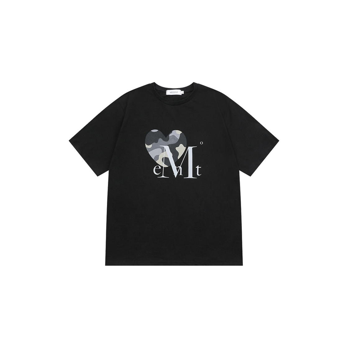 P00000YZ MUCENT Canyon Heart Camo Half T Unisex Black Camo Gray