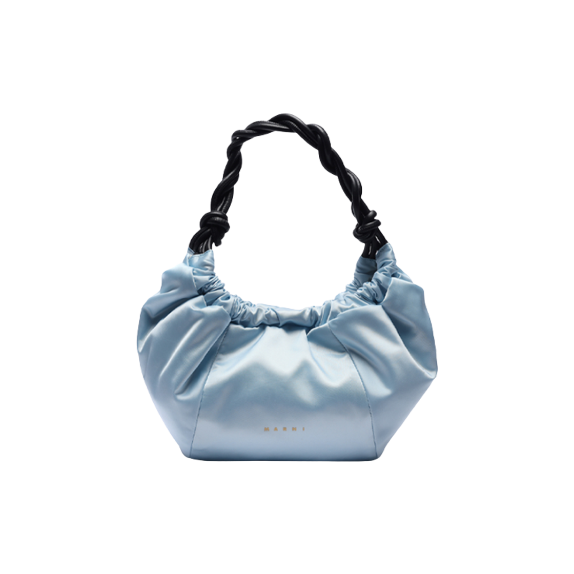 SCMP0072Y1-P4560-Z3O72 Marni Logo Twist Strap Shoulder Bag Blue