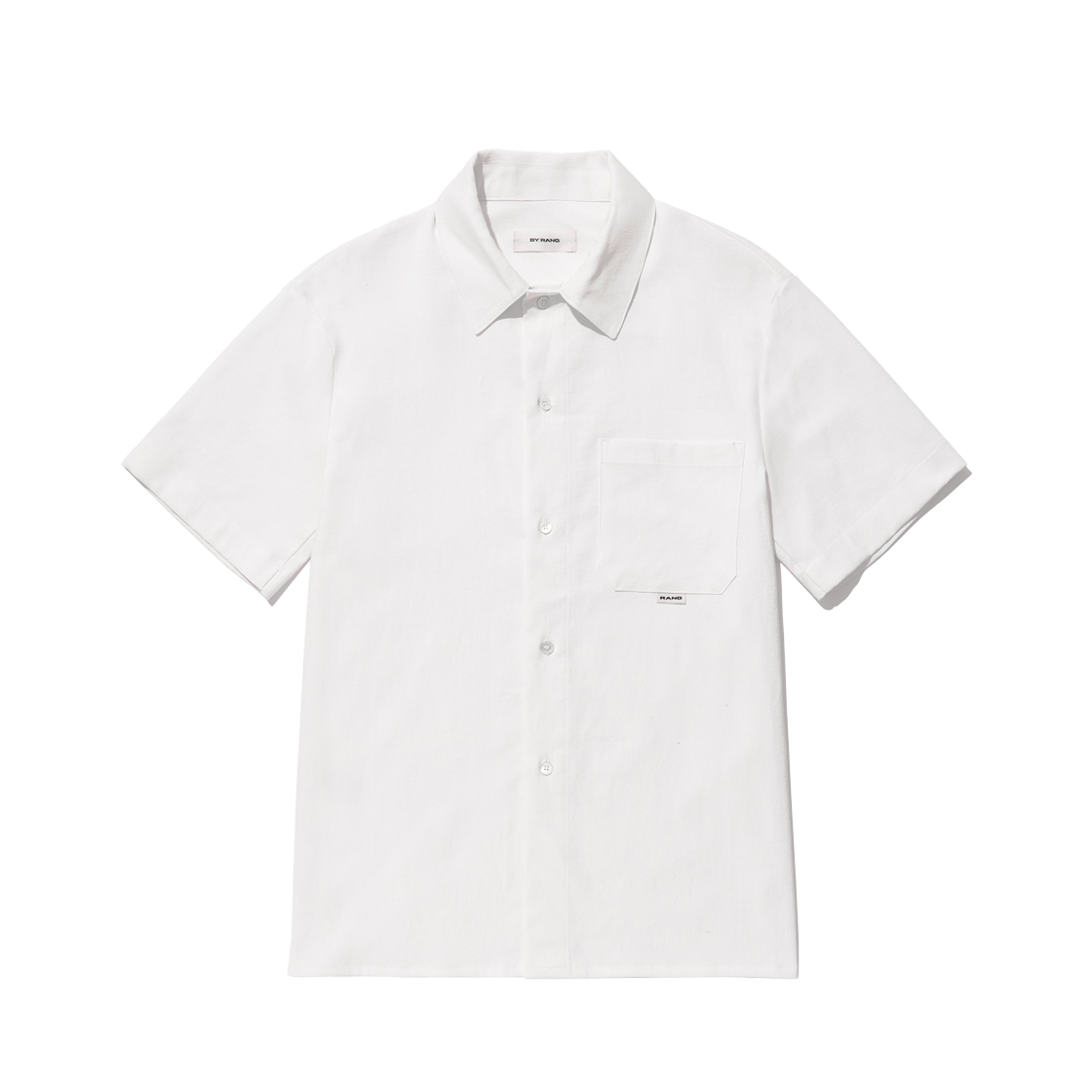 바이랑 매트 린넨 블랜드 셔츠 - 화이트