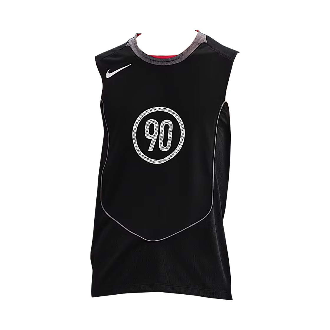 나이키 토탈 90 드라이핏 슬리브리스 풋볼 탑 블랙 라이트 그래파이트 - 아시아(Nike Total 90 Dri-Fit Sleeveless Football Top Black Light Graphite - Asia)