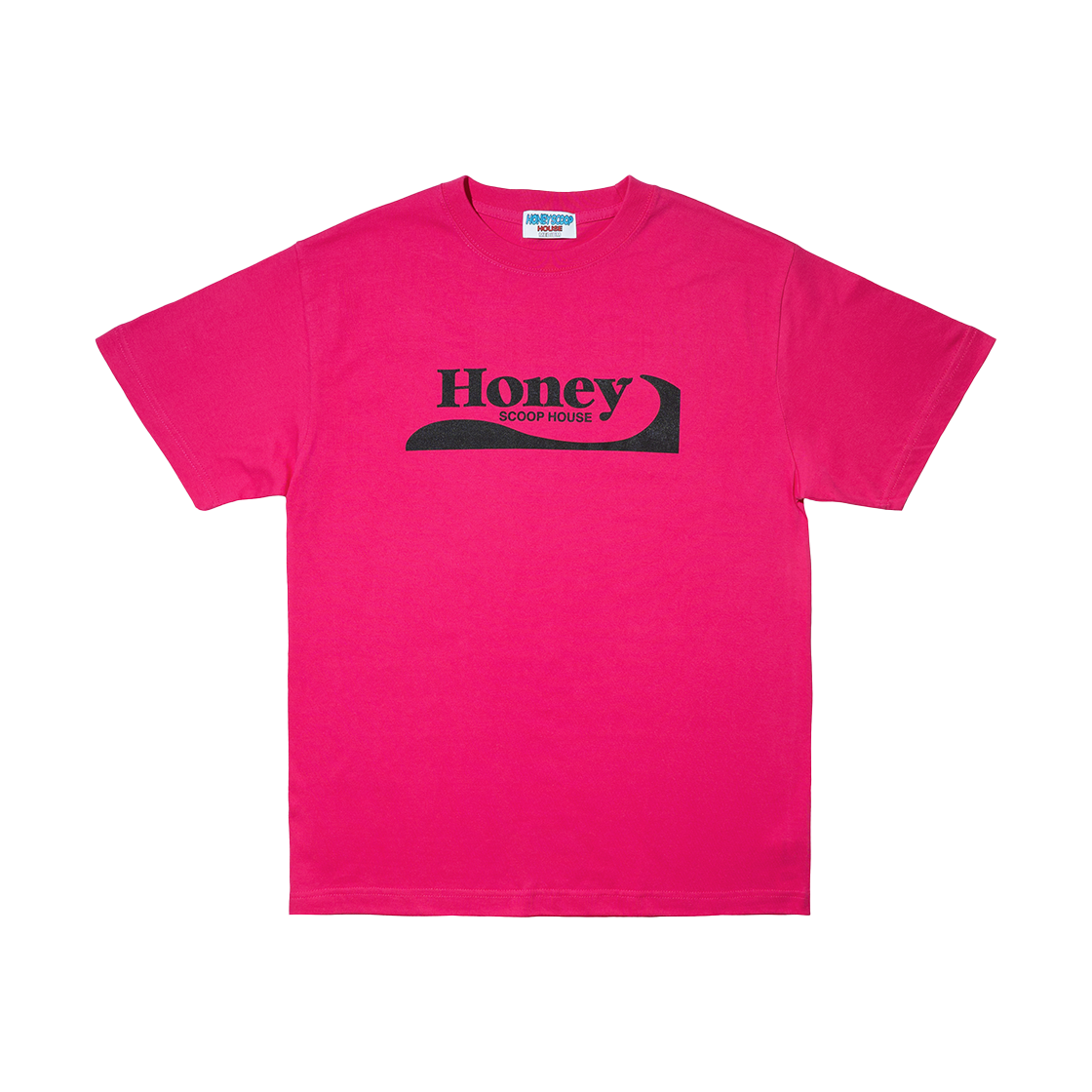 허니스쿱하우스 H.웨이브 로고 티 핑크(Honey Scoop House H.Wave Logo Tee Pink)