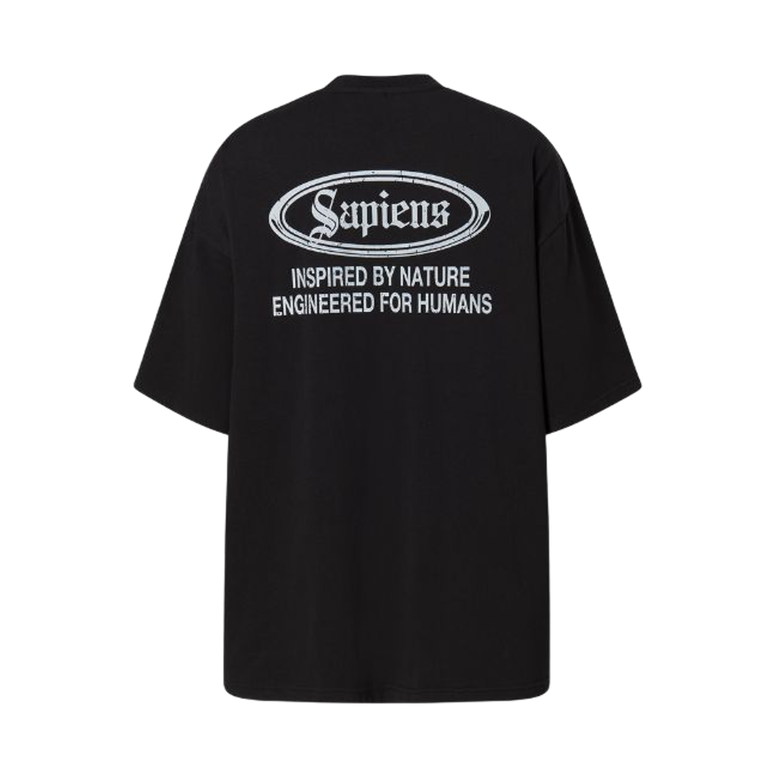 SP25SSTS003BK Sapiens Human Code Over Fit Short Sleeves Black