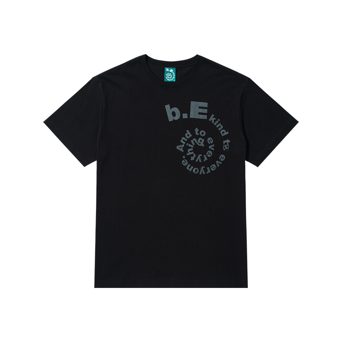 산산기어 X 뷰티풀 스윌 티셔츠 블랙(Sansan Gear X b.E Swirl T-Shirts Black)