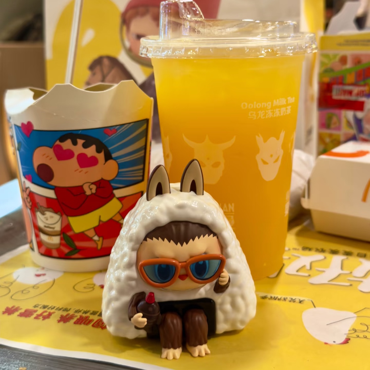 Pop Mart Labubu The Monsters Wacky Mart Series Figures Onigiri (Opened Case) 착용 스타일