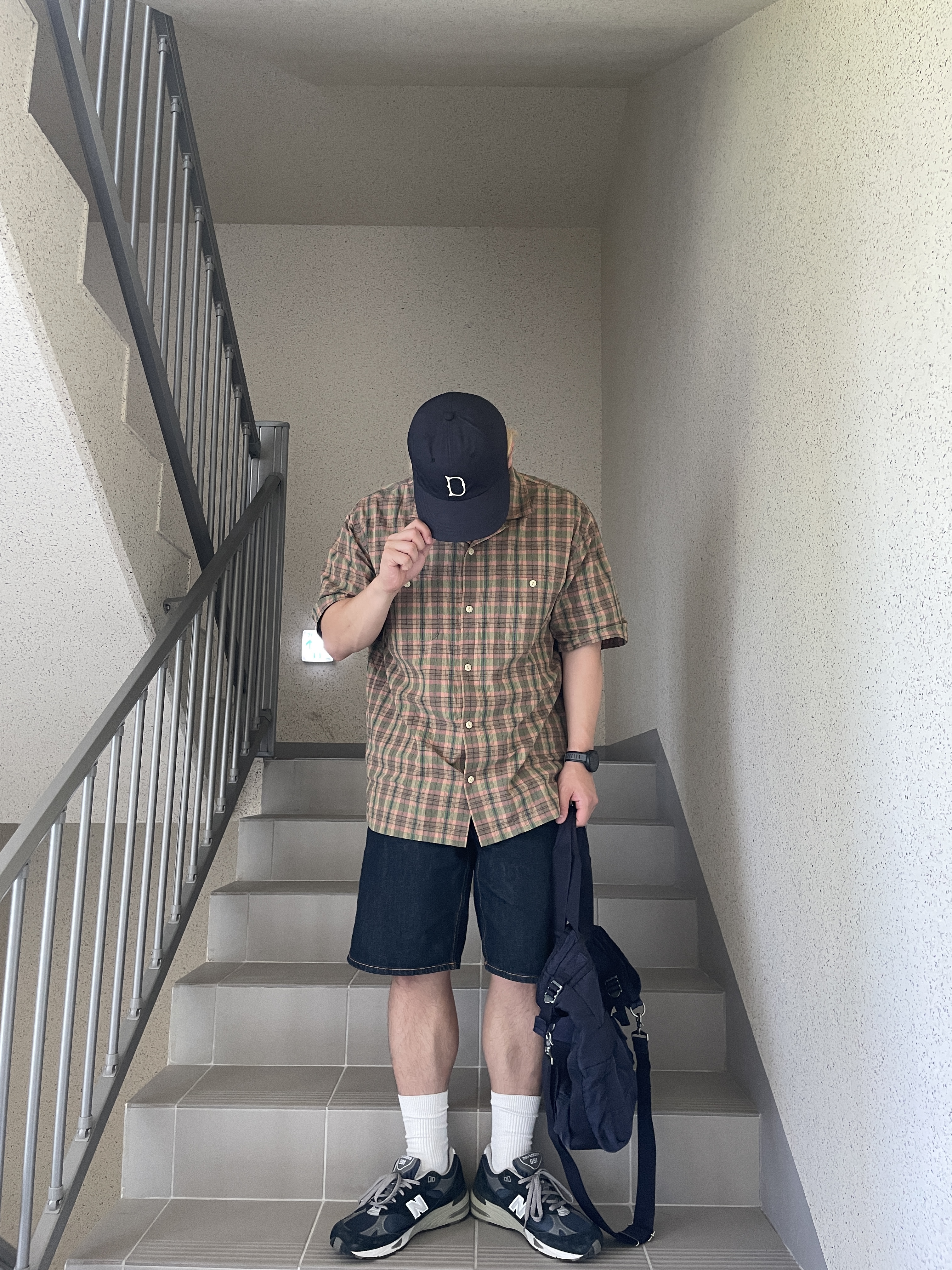 New Balance 991 Made in UK Navy 착용 스타일 - 4
