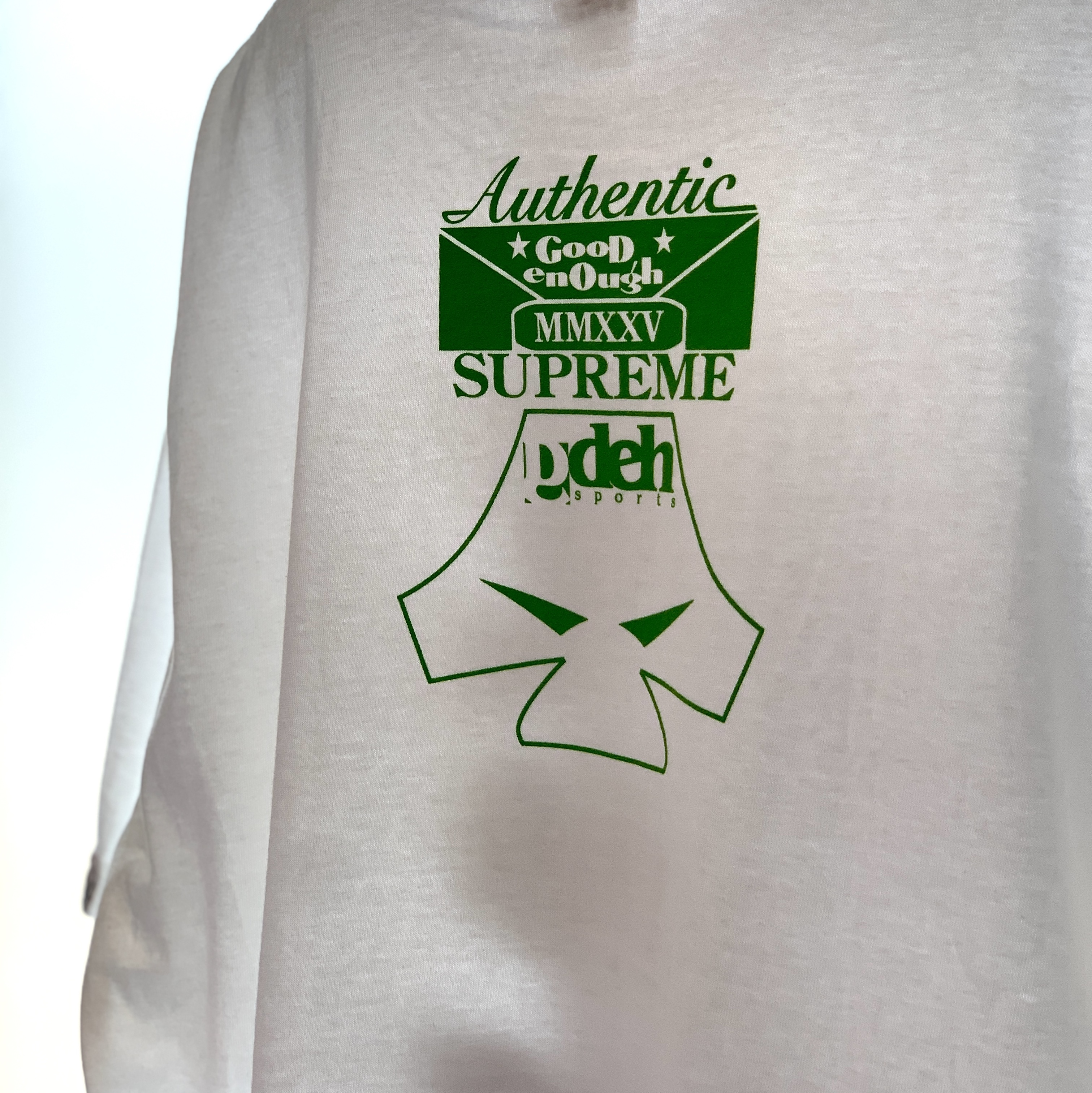 Supreme x GOODENOUGH Device T-Shirt White - 25SS 착용 스타일
