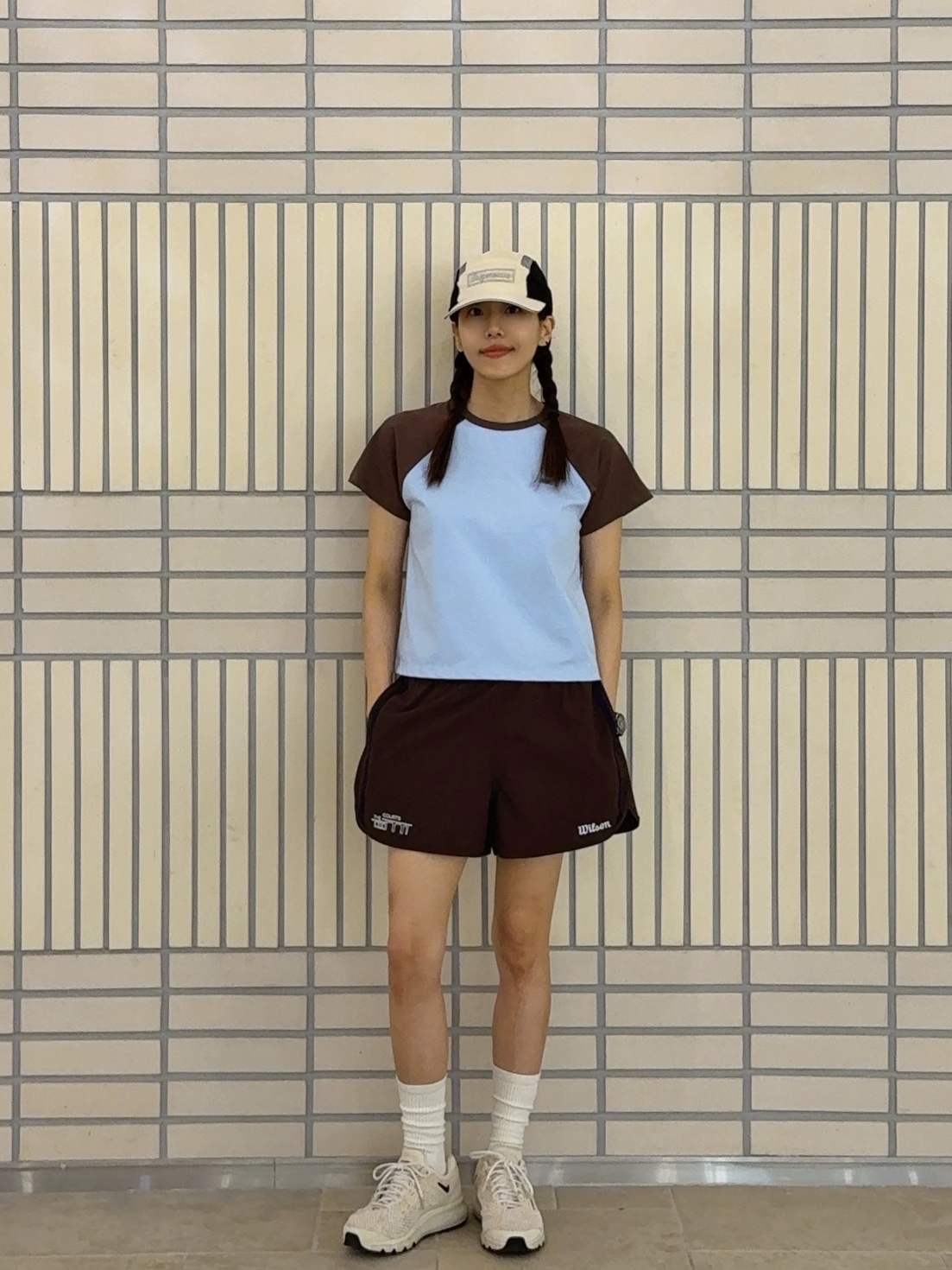 Nike x Stussy Air Max 2013 Fossil, Supreme Side Mesh Camp Cap Cream - 25SS 착용 스타일 - 2