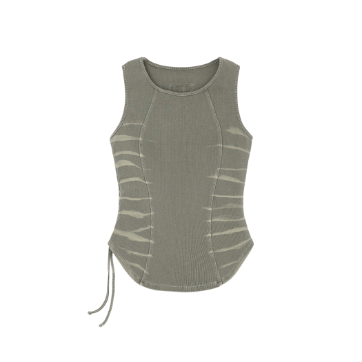 BLR2D08TS05 BLR Incision Cat Washing Sleeveless Khaki