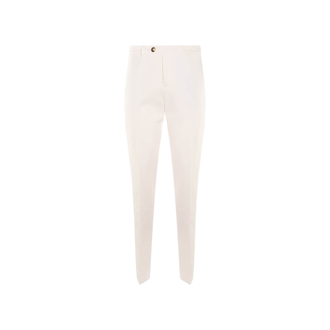 M252DI1770-C2200 Brunello Cucinelli Garment-Dyed Twisted Cotton Gabardine Trousers White