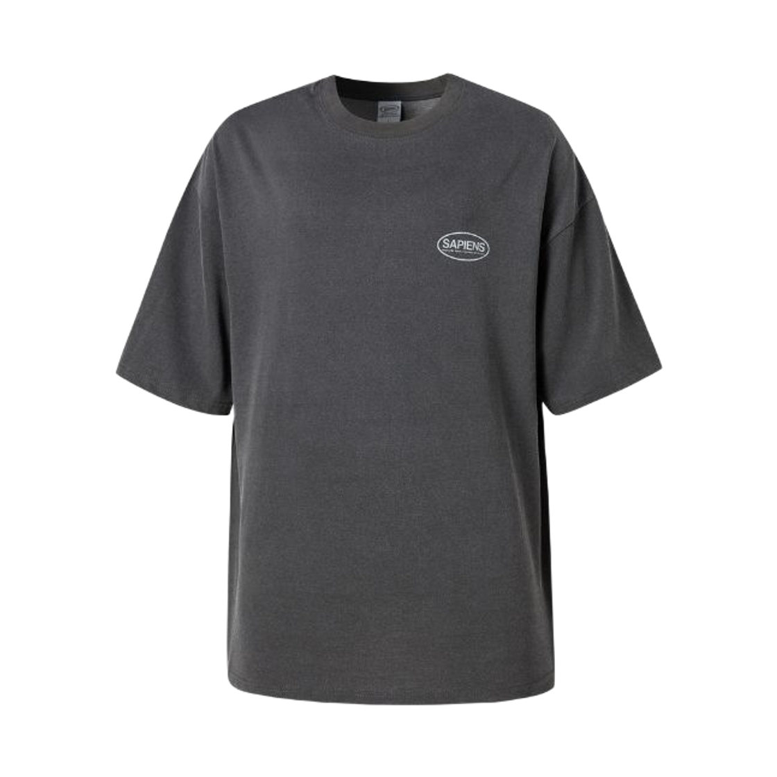 사피엔스 피그먼트 오벌 로고 오버핏 반팔티 차콜(Sapiens Pigment Oval Logo Over Fit Short Sleeves Charcoal) - 2