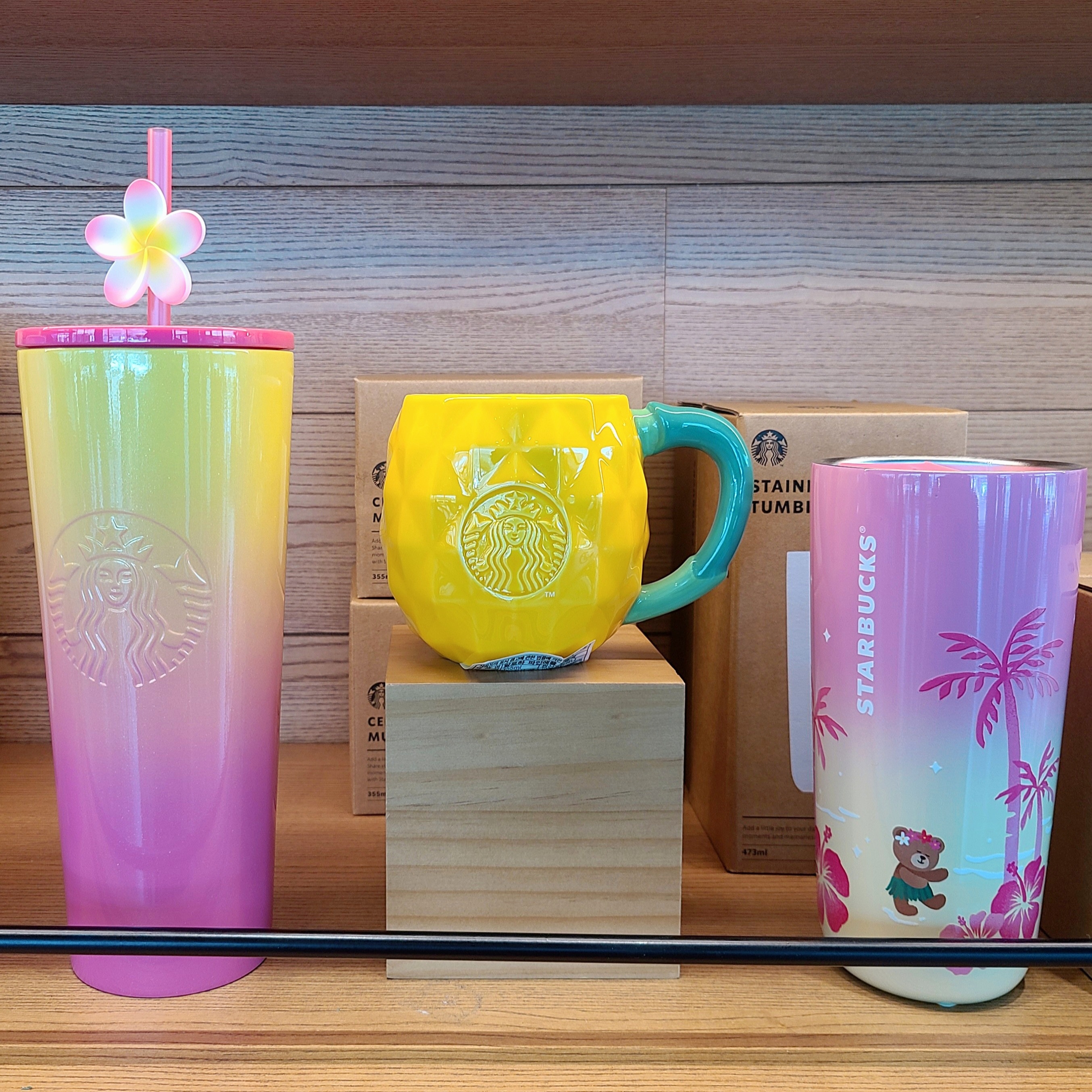 Starbucks Aloha Detox Bottle 739ml, Starbucks SS Aloha Chubby Dome Tumbler 473ml 착용 스타일 - 3
