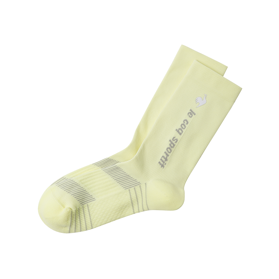 QQ323ASC77_WYL0 le coq sportif Sports Cushion High Socks White Yellow