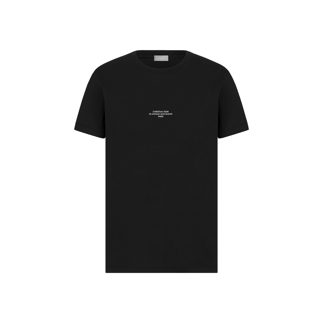 593J668D3018-C980 Dior Mercerized Cotton Jersey Montaigne Regular Fit T-Shirt Black