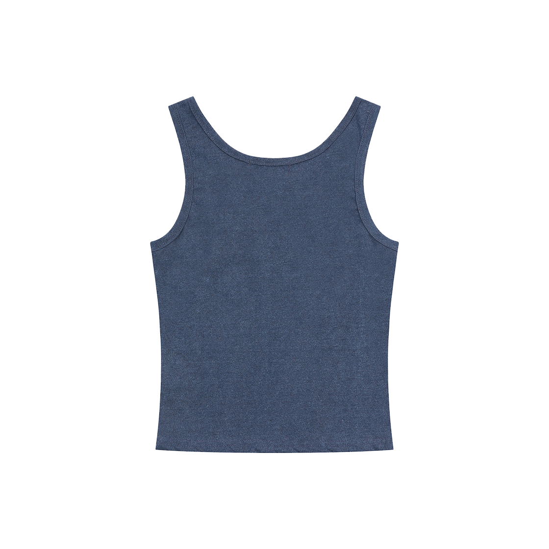 무센트 샤트 리벳 피그먼트 절개 메탈 로고 나시 네이비(MUCENT Shatt Rivet Pigment Seam Line Metal Logo Sleeveless Navy) - 2