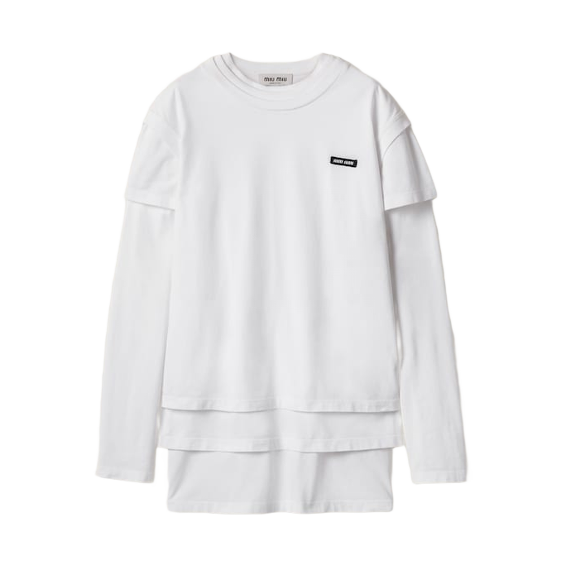 MJE15-17UZ-F0UP4 (W) Miu Miu Jersey T-Shirt 3 Piece Set White