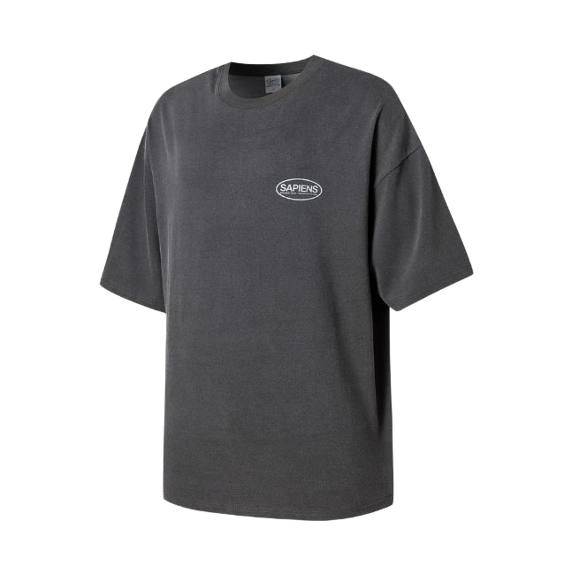 사피엔스 피그먼트 오벌 로고 오버핏 반팔티 차콜(Sapiens Pigment Oval Logo Over Fit Short Sleeves Charcoal) - 3