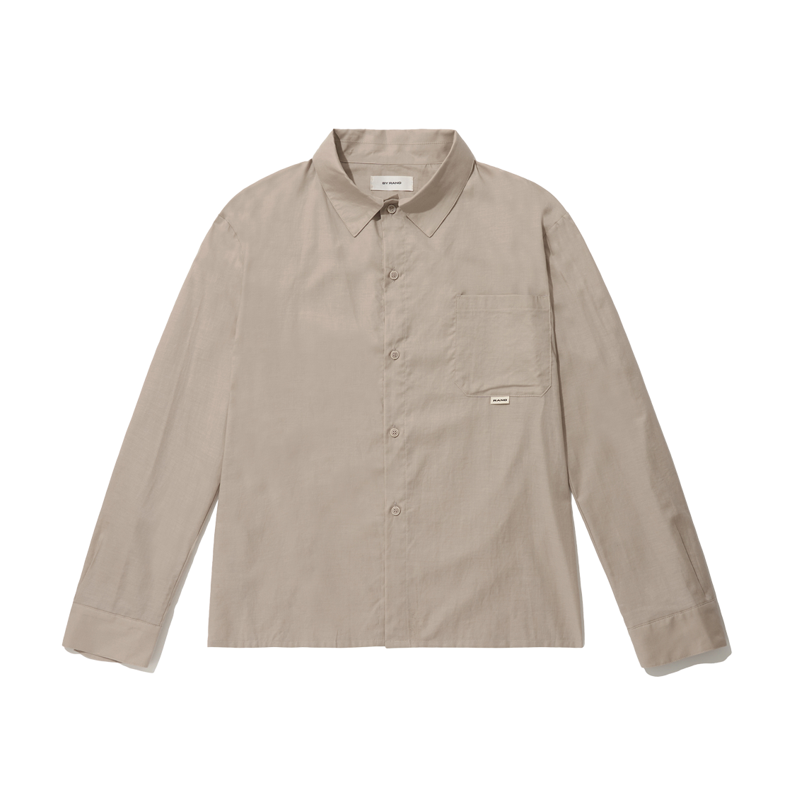 바이랑 코튼 실크 셔츠 - 베이지