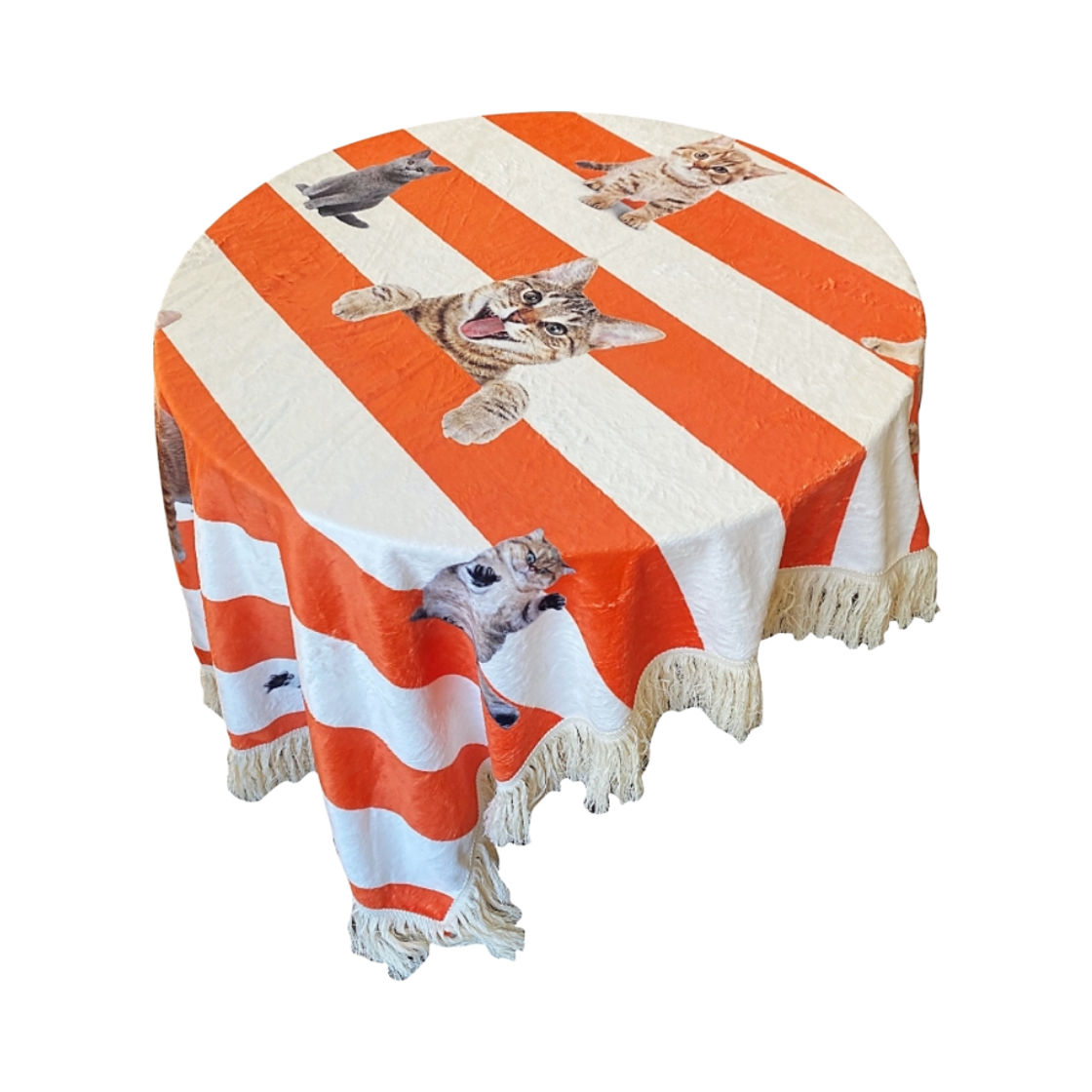 유라이크왓 체커라이프 블랭킷 오렌지([3% 포인트 적립] you like what Love cat stripe blanket Orange) - 3