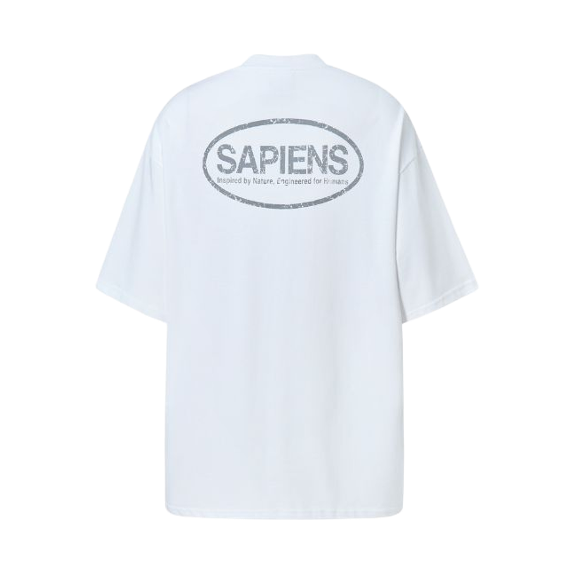 SP25SSTS001WH Sapiens Oval Logo Over Fit Short Sleeves White