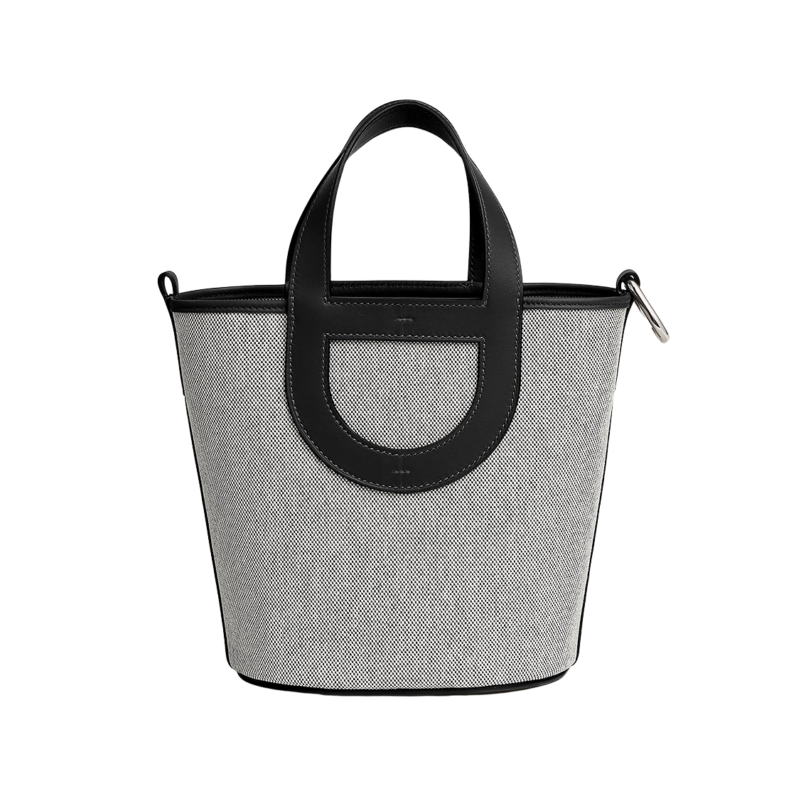 에르메스 인 더 루프 18 백 H 캔버스 스위프트 & 팔라듐 하드웨어 에크루 누아(Hermes In The Loop 18 Bag H Canvas Swift & Palladium Ecru Noir) - 1