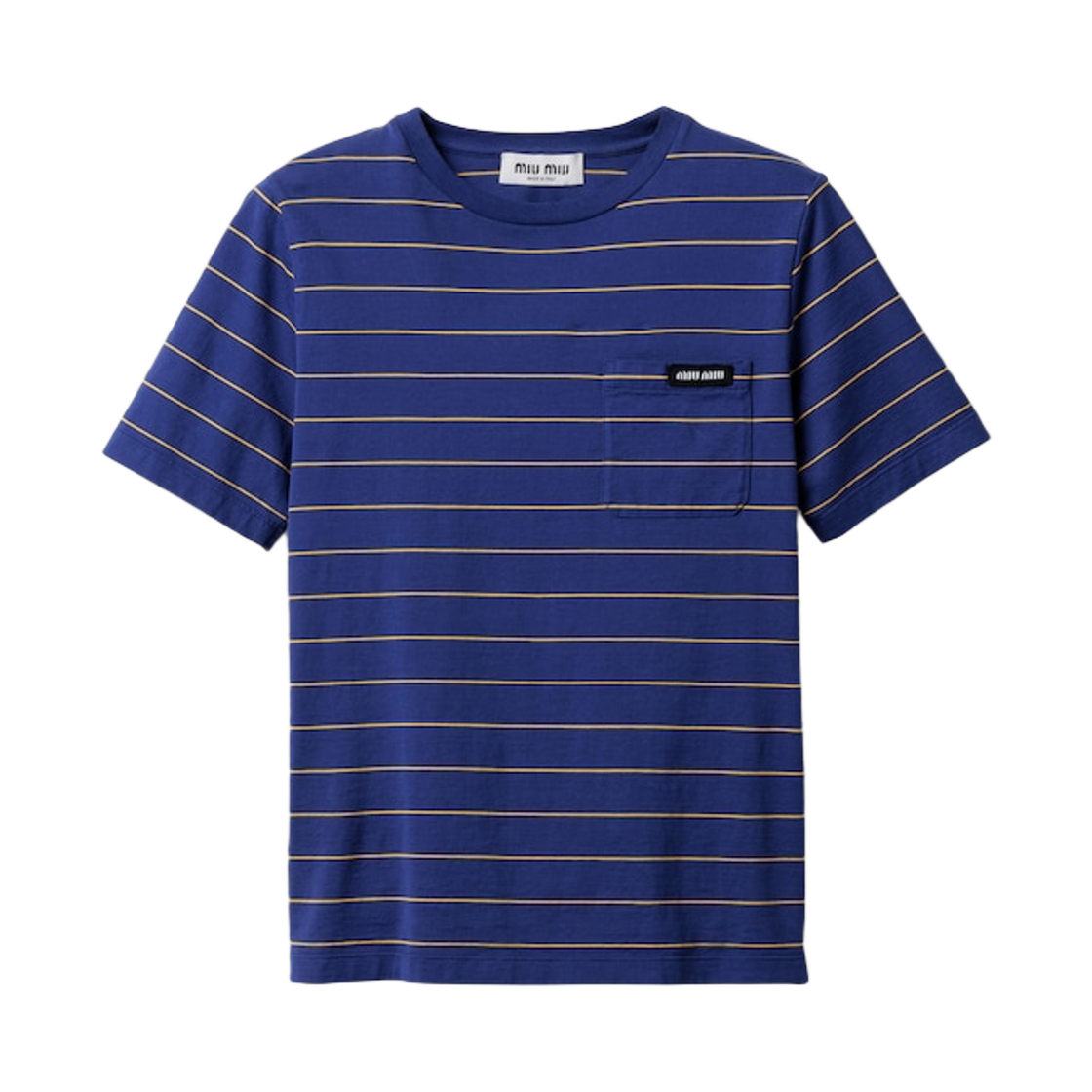 MJN537-14RT-F0XEI (W) Miu Miu Jersey T-Shirt Ink Blue Topaz