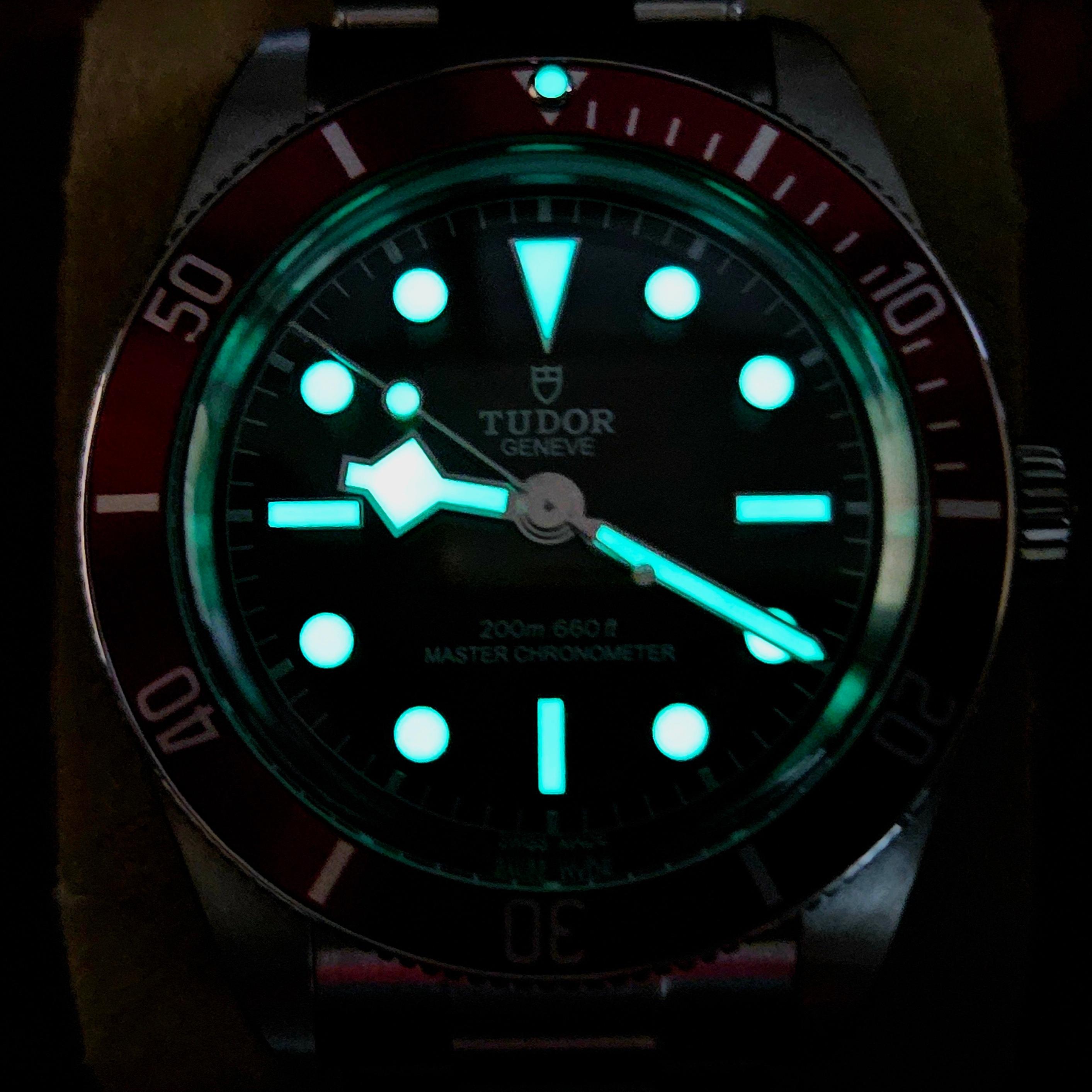 Tudor Black Bay 58 39mm Steel Bracelet Burgundy 착용 스타일 - 3