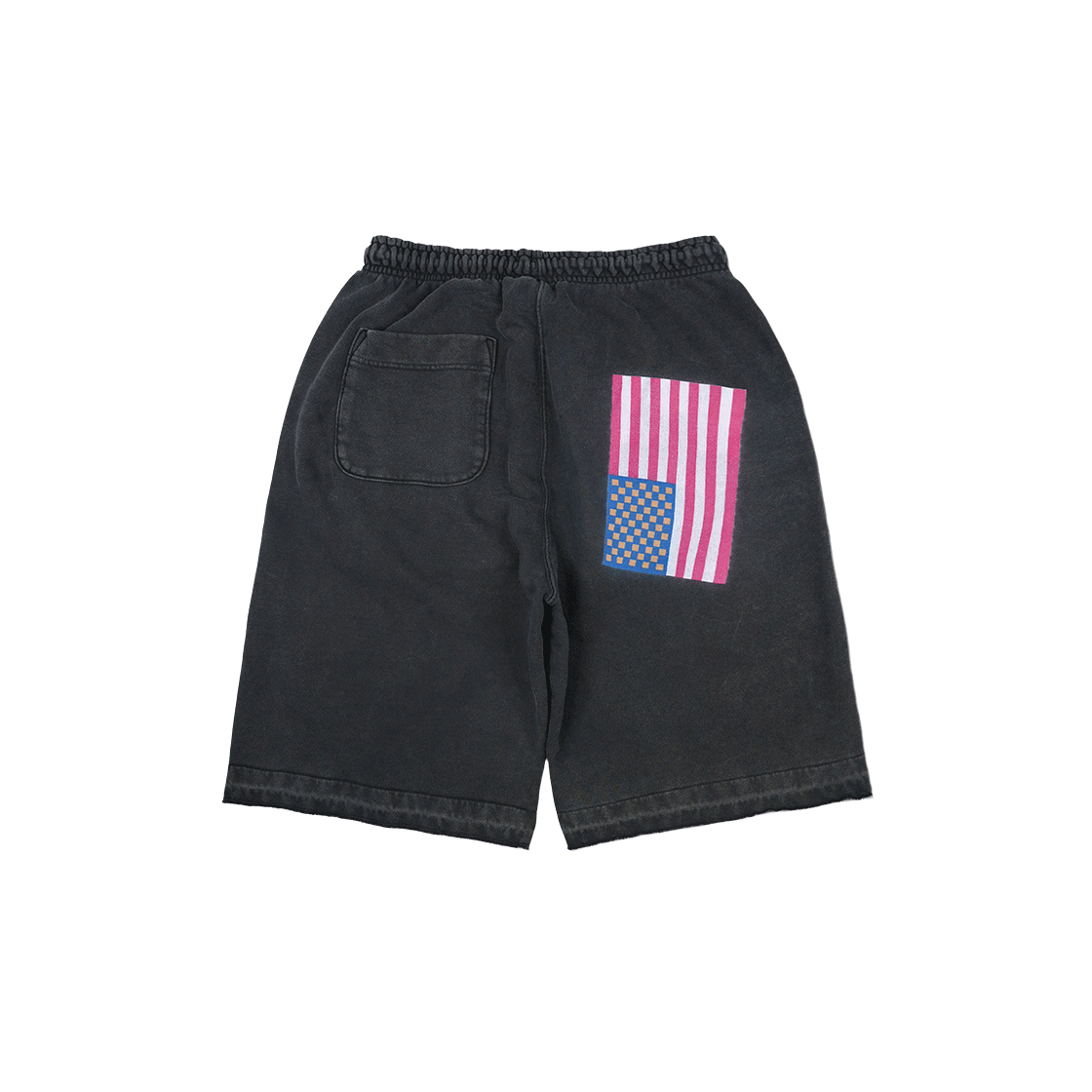 P25SSPA002-01-FBK POSR Ovd Check And Stripes Shorts