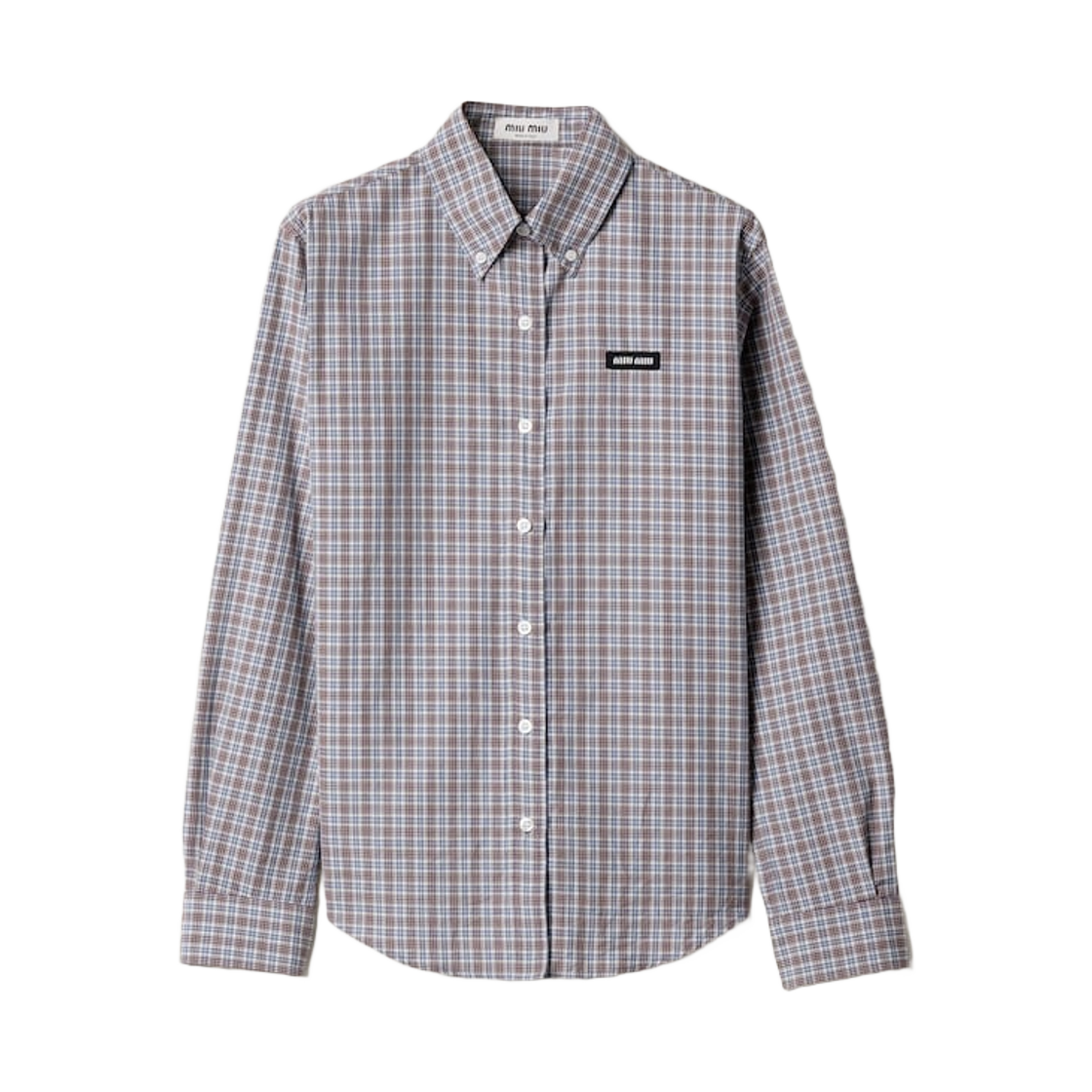 トップス archive miumiu long sleeve checked shirt archive miumiu long sleeve checked shirt