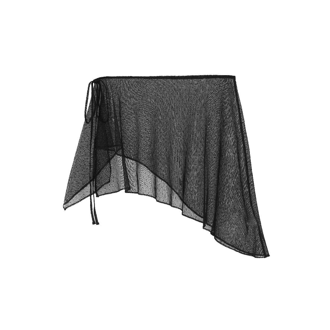 비엘알 애시메트릭 프릴 스트랩 레이어드 스커트 블랙(BLR Asymmetrical Frill Strap Layered Skirt Black)