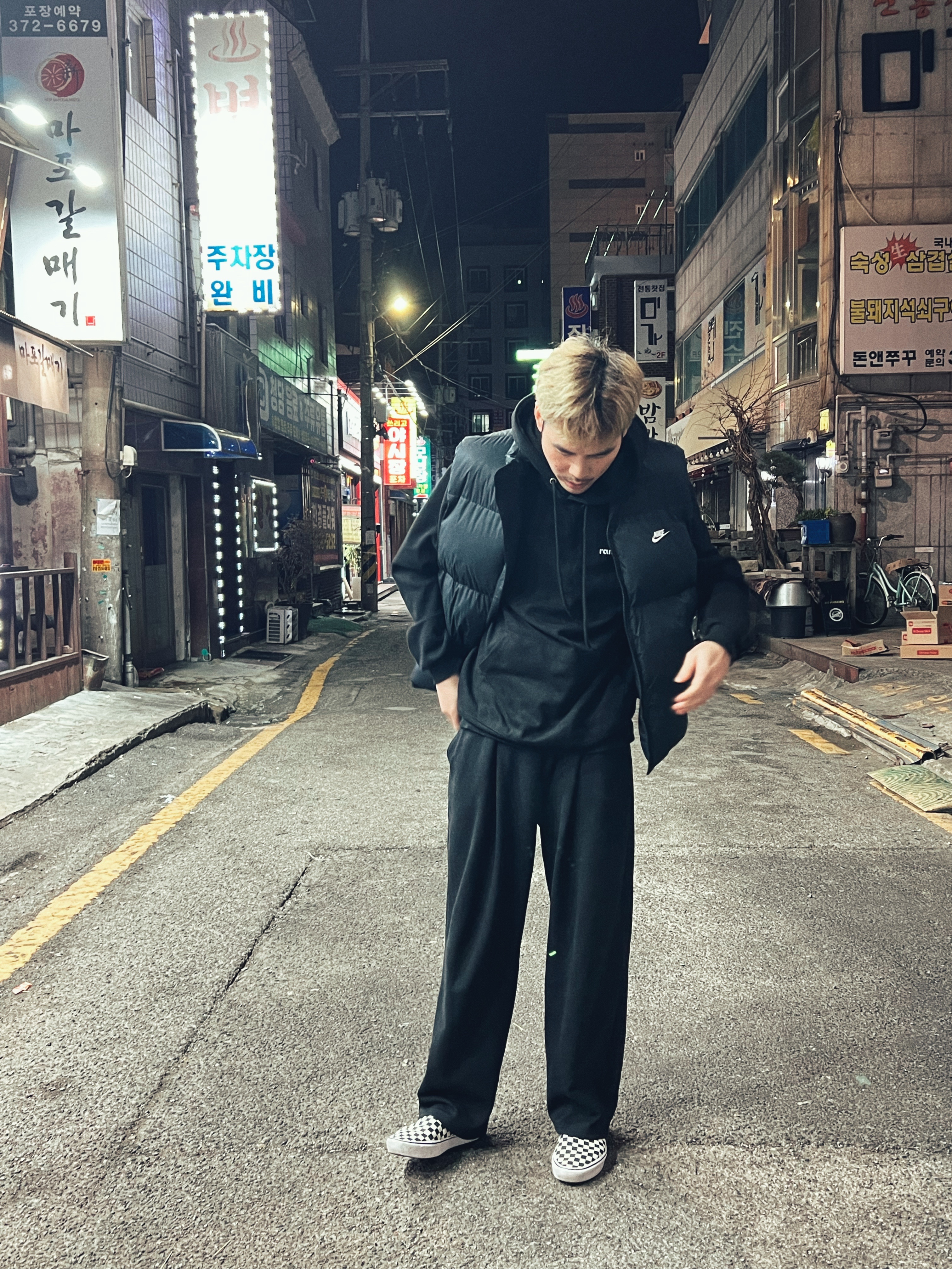 Nike NSW Club Primaloft Water-Repellent Puffer Vest Black - Asia 착용 스타일 - 1