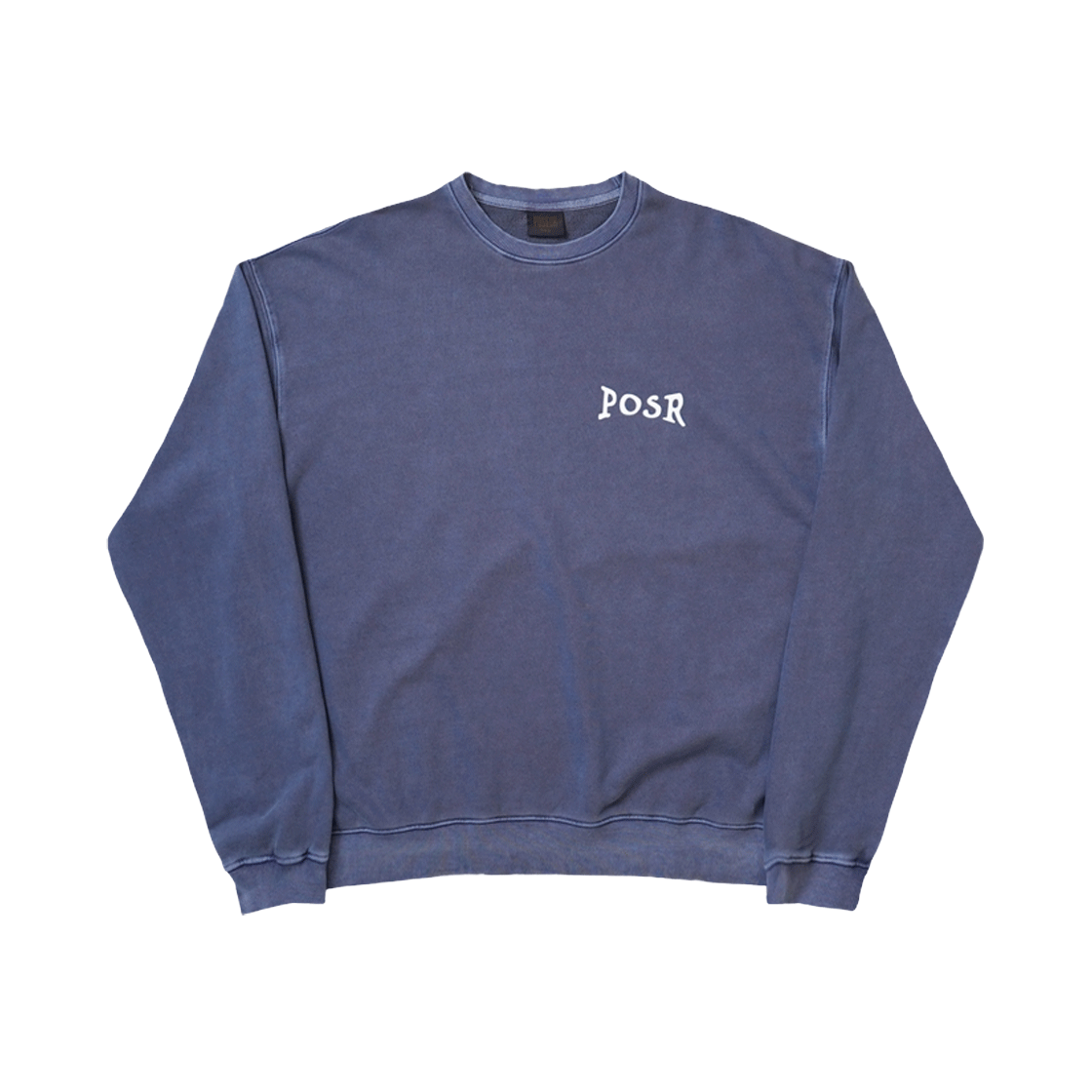ovdlogosweatshirtnv POSR Overdyed Logo Sweatshirt Navy