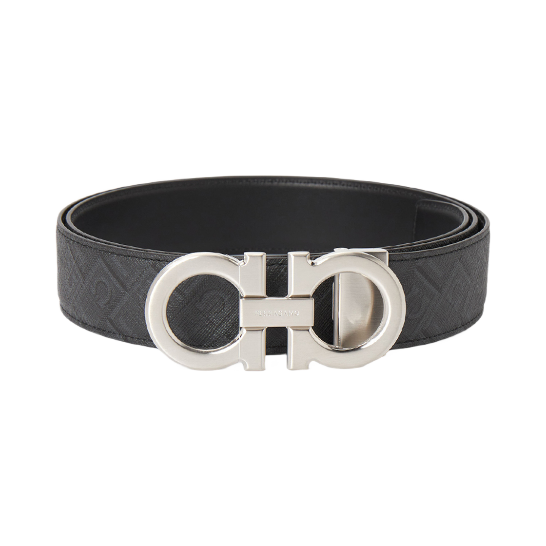 679710-780171 Ferragamo Gancini Reversible Belt Gray