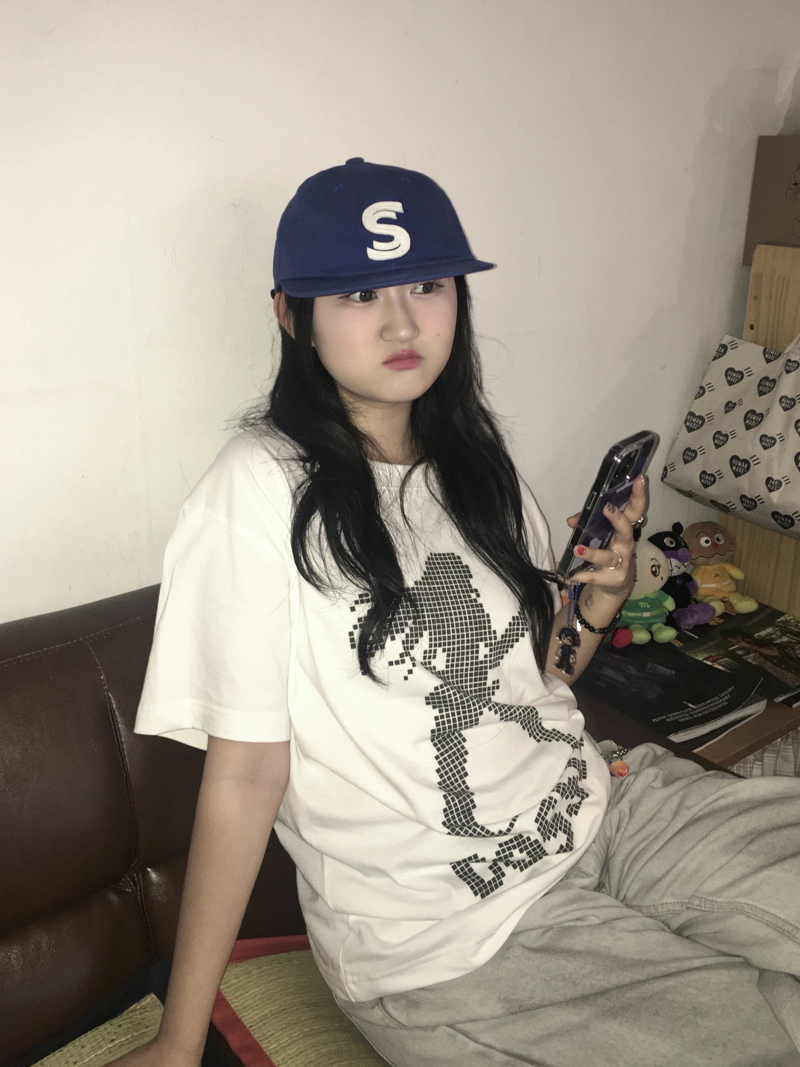 [KREAM 단독] Safarispot Emblem Patch Cap Black, Safarispot Emblem Patch Satin Cap Turquoise 착용 스타일 - 3