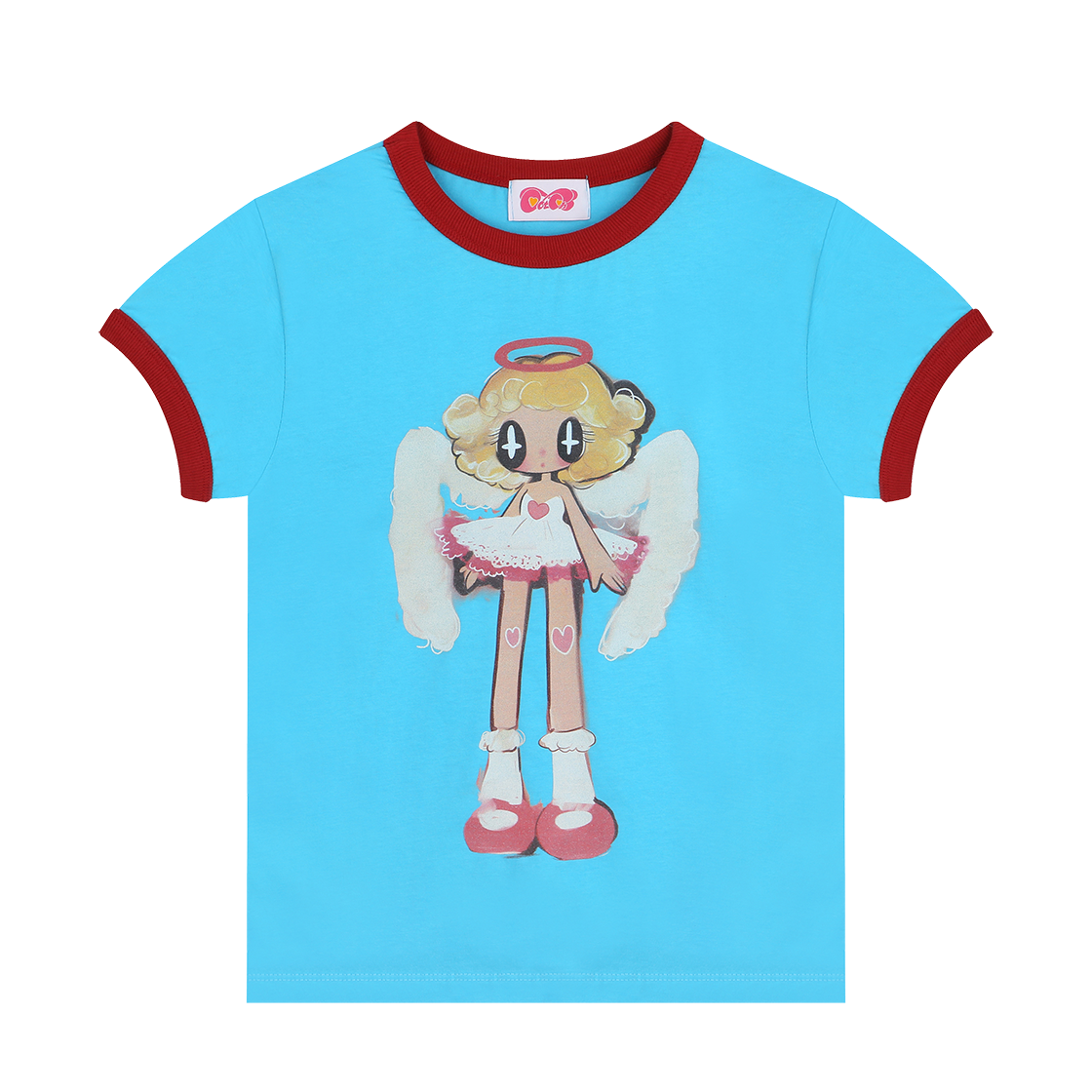 카치스 키라키라 링거 탑 여성(Cotchs Kirakira Ringer Top Girl)