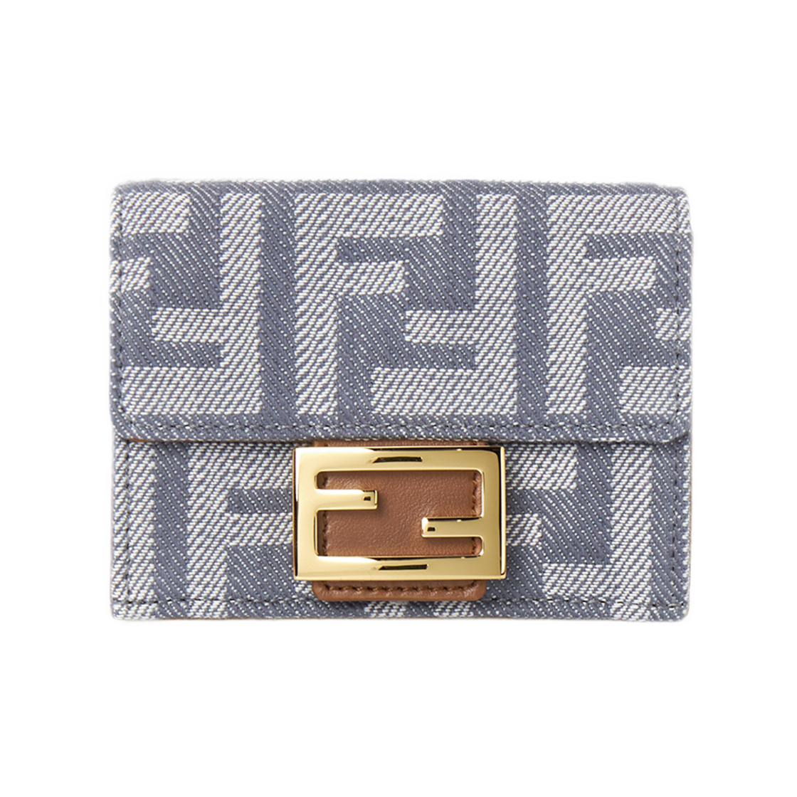 8M0395AUT4F1SXQ Fendi Baguette Short Wallet Blue